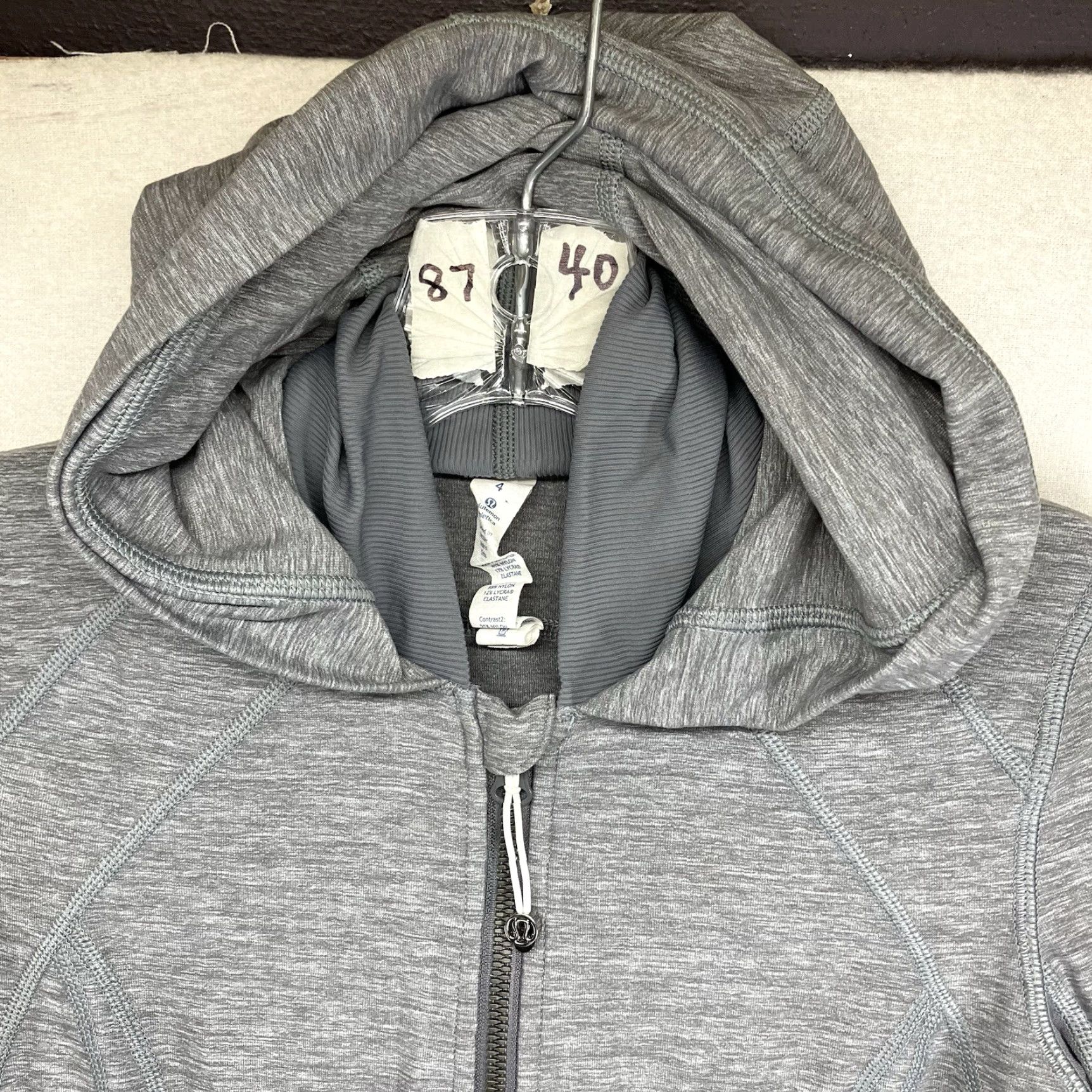 Lululemon Lululemon Women's Jacket 4 Lightweight Full Zip Hoodie Yoga Casual Sport Gray Slim Fit Size S / US 4 / IT 40 - 5 Thumbnail