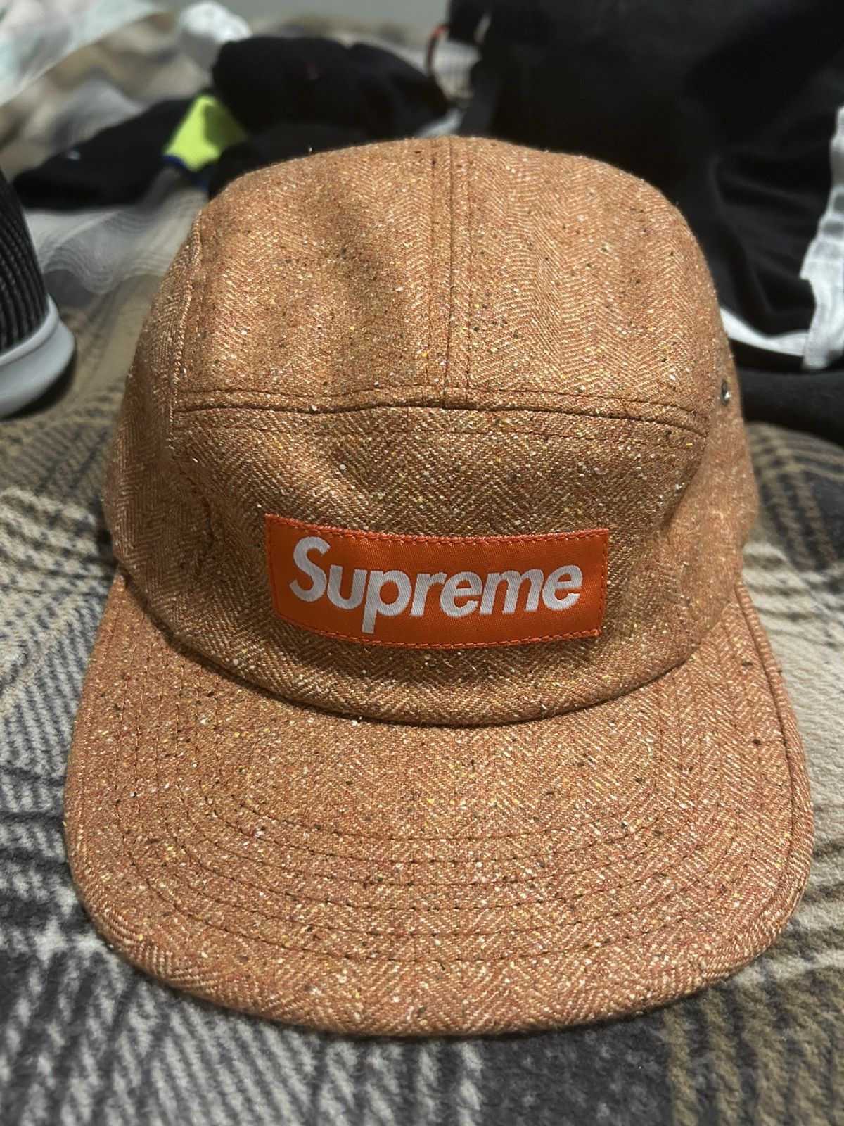 Supreme herringbone cheap donegal camp cap