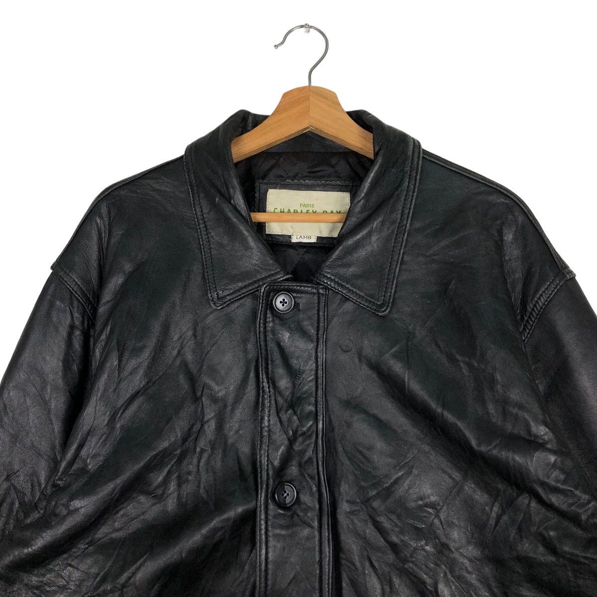 Japanese Brand 🔥90’s Vtg Lamb Leather Jacket Worker Paris Charley Bay Size US L / EU 52-54 / 3 - 3 Thumbnail