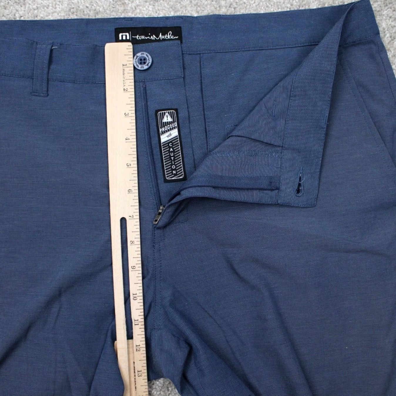 TravisMathew Travis Mathew Golf Shorts Men 35 Black Lightweight Stretch 11" Inseam Bermuda Pocket Pockets Regular Athletic Outdoor Sports Blue Size US 35 - 7 Thumbnail