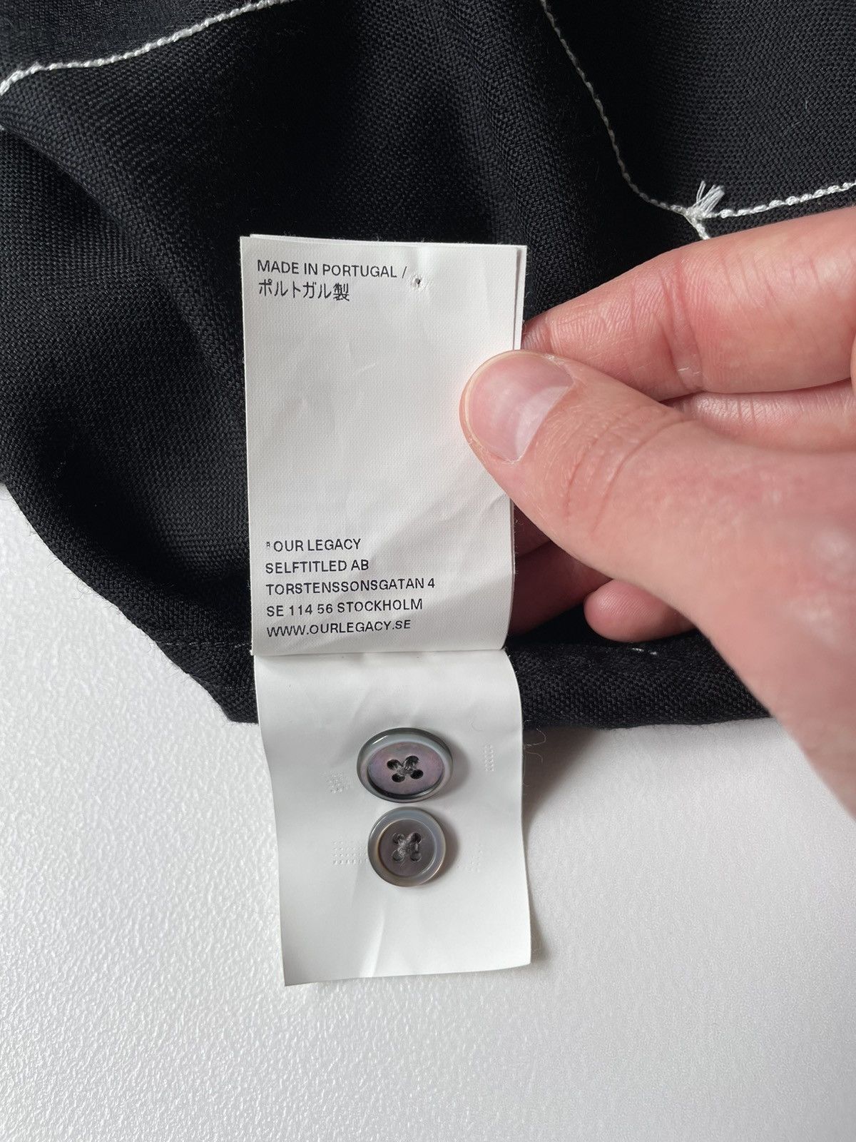 Our Legacy Black Wool Embroidered ‘Heusen’ Shirt Size US M / EU 48-50 / 2 - 11 Thumbnail
