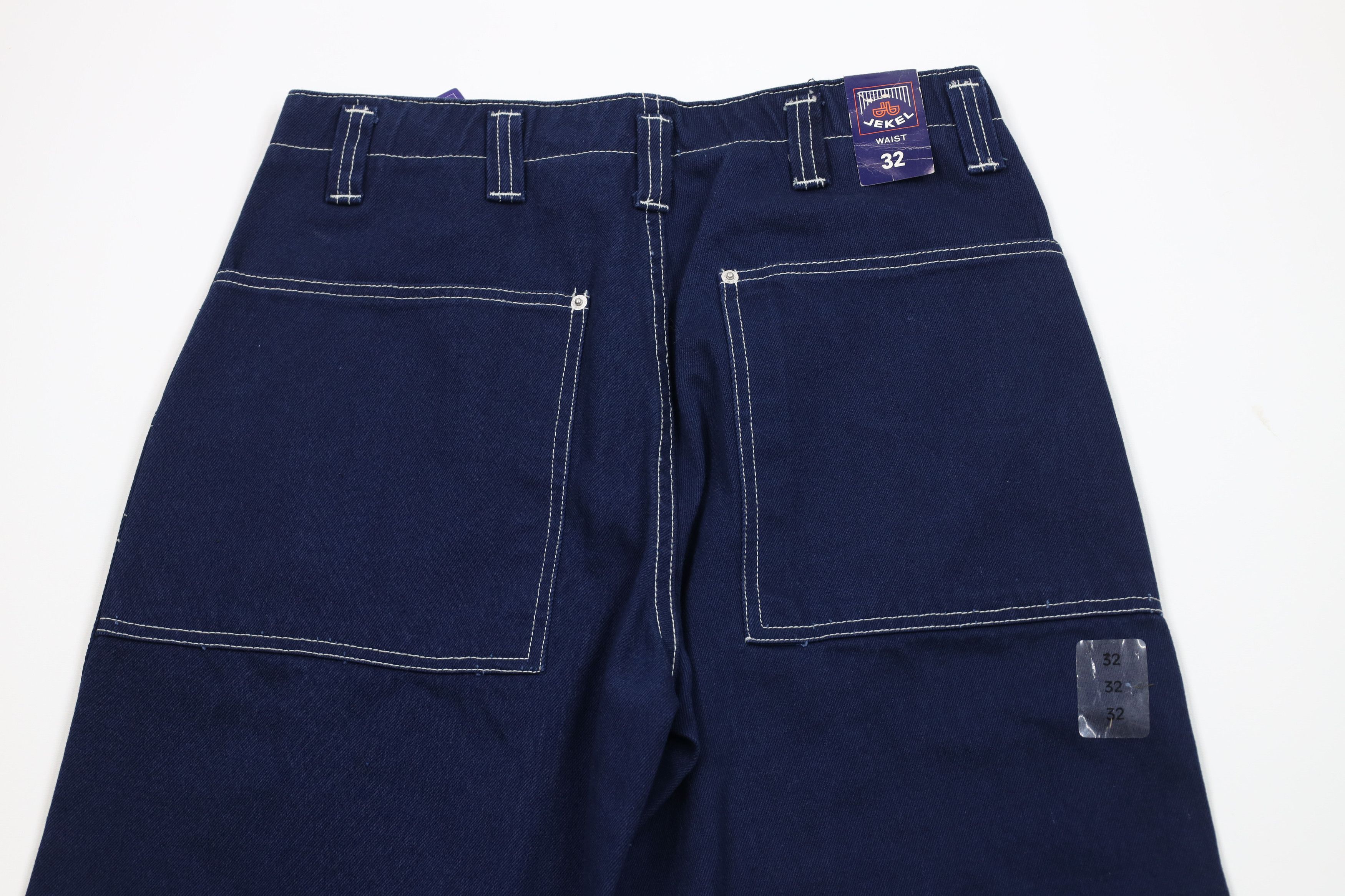 Vintage Deadstock Vintage 90s Streetwear Pocket Wide Leg Jeans Blue Size US 30 / EU 46 - 12 Thumbnail