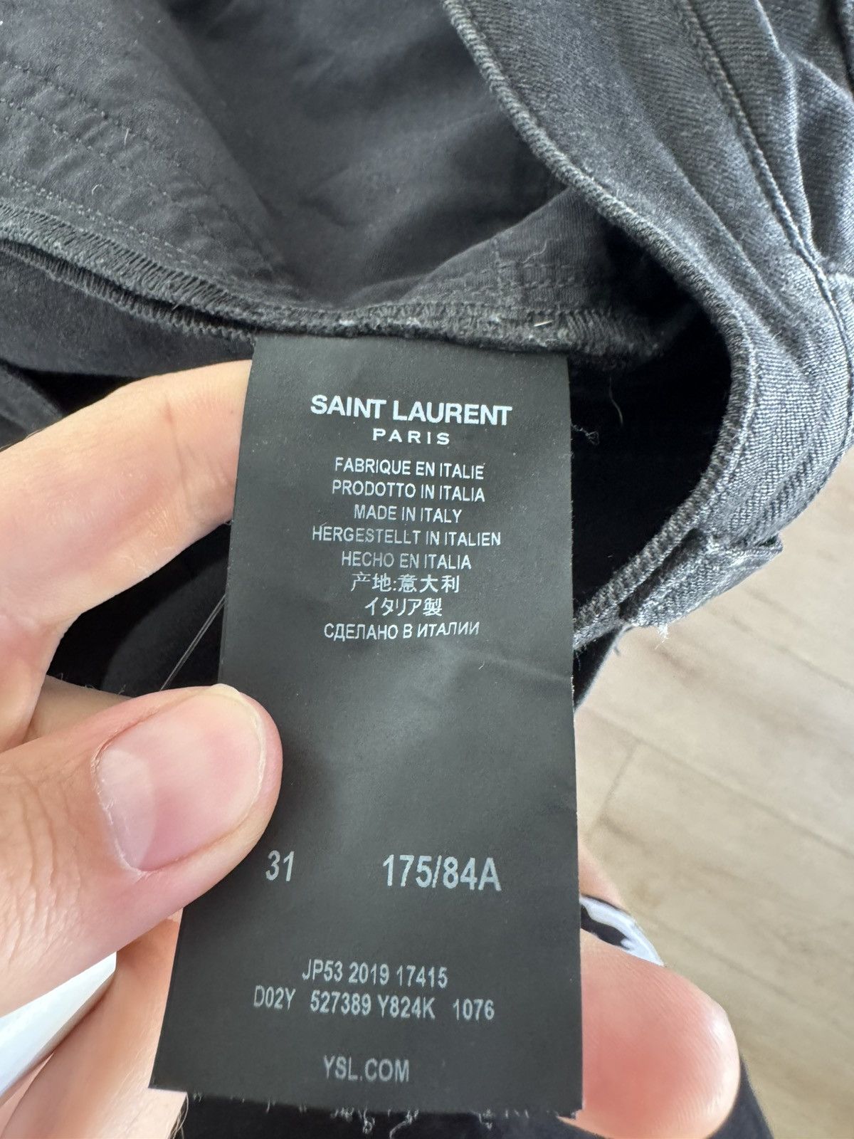Saint Laurent Paris Rare Waxed D03 denim Size US 31 - 6 Thumbnail