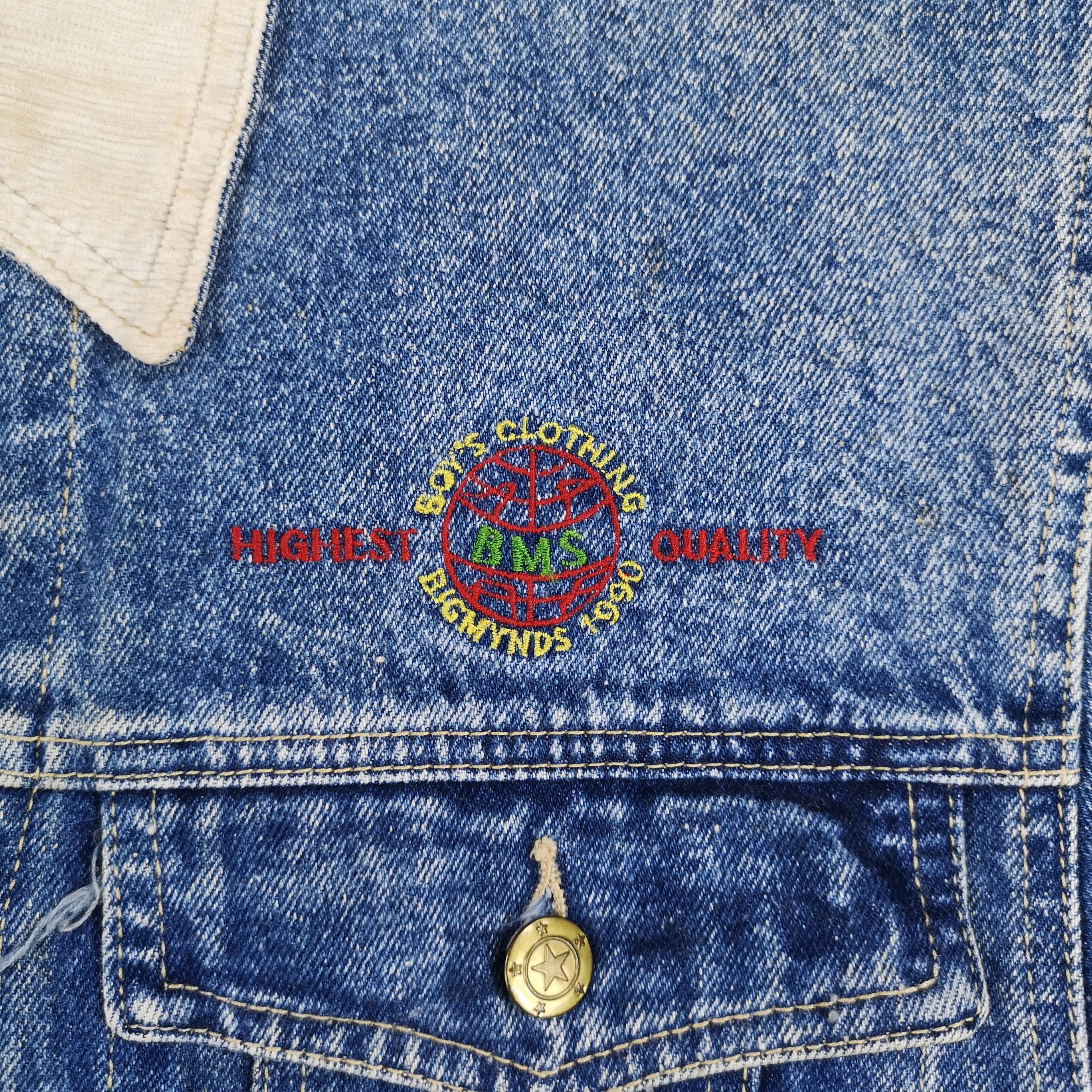 Vintage Japanese Brand BMS Stone Washed Denim Trucker Jacket Size US M / EU 48-50 / 2 - 6 Thumbnail