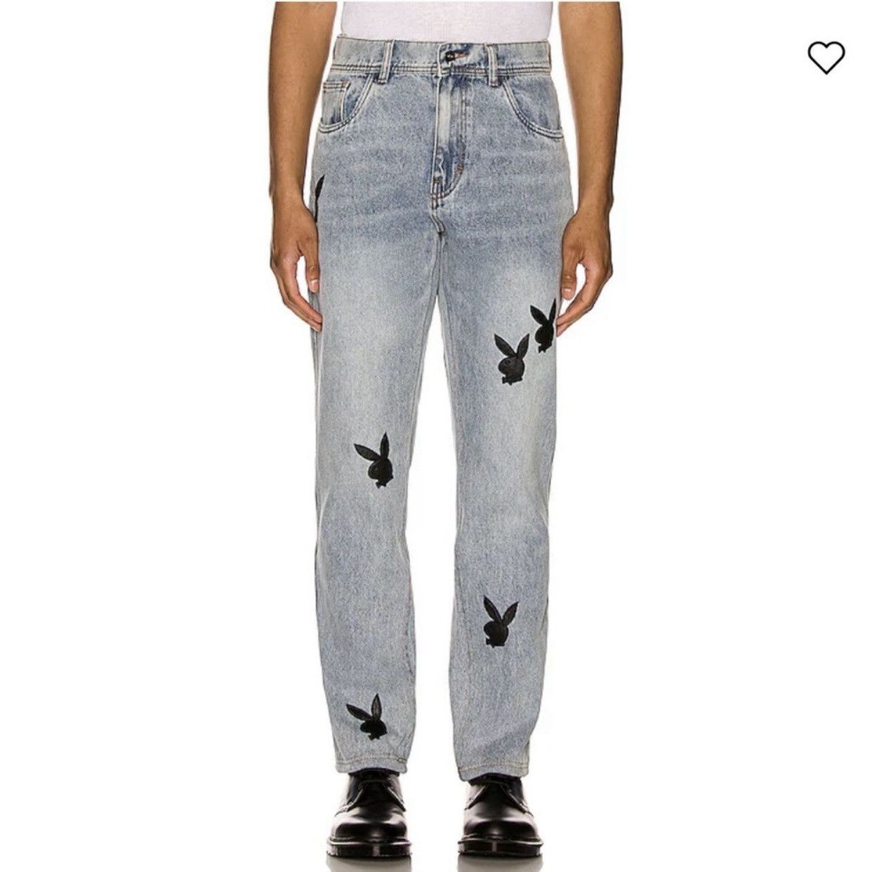 Playboy Playboy X Pleasure Bunny Applique Denim Size US 30 / EU 46 - 8 Thumbnail
