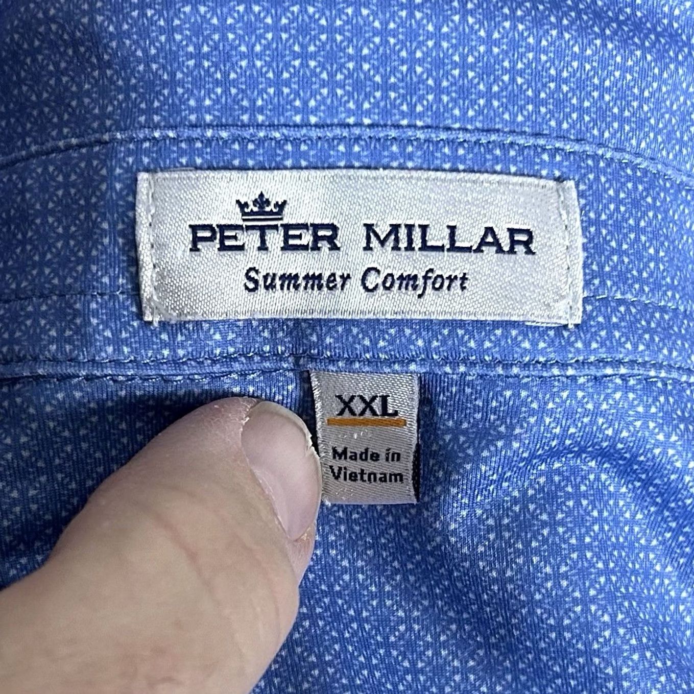 Peter Millar Peter Millar Polo Shirt 2XL Summer Comfort Golf AOP Allover Print Blue Floral Shirt Mens Size US XXL / EU 58 / 5 - 3 Thumbnail