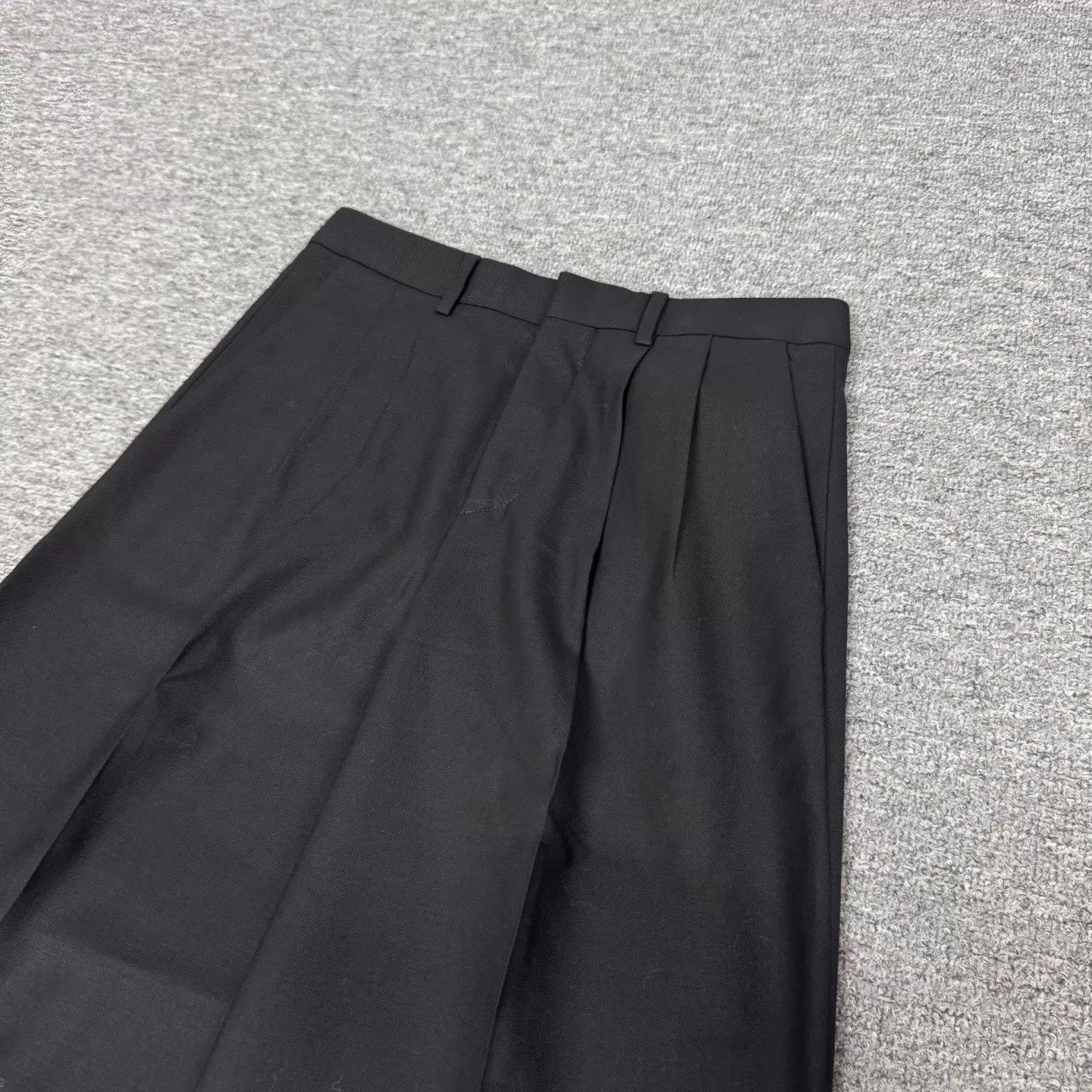 Celine Celine Black Pleated Wide-Leg Wool Trousers Size 34 99 New Size 24" / US 00 / IT 34 - 3 Thumbnail