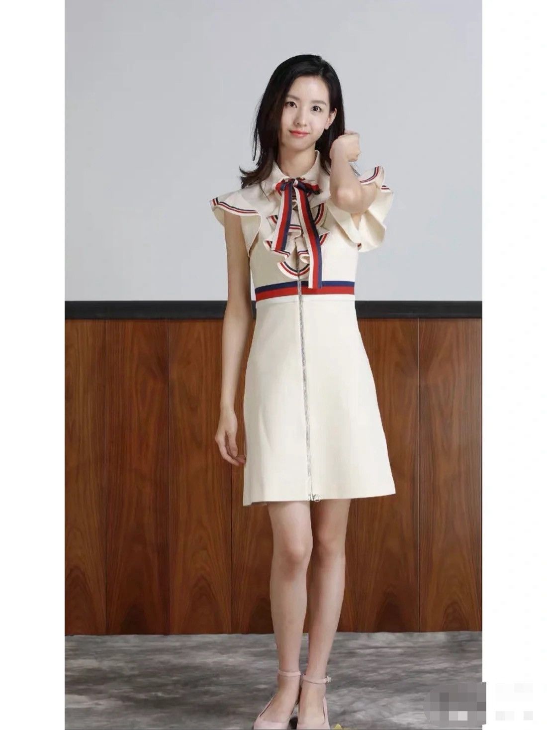 Gucci Gucci Beige Striped Dress | Grailed