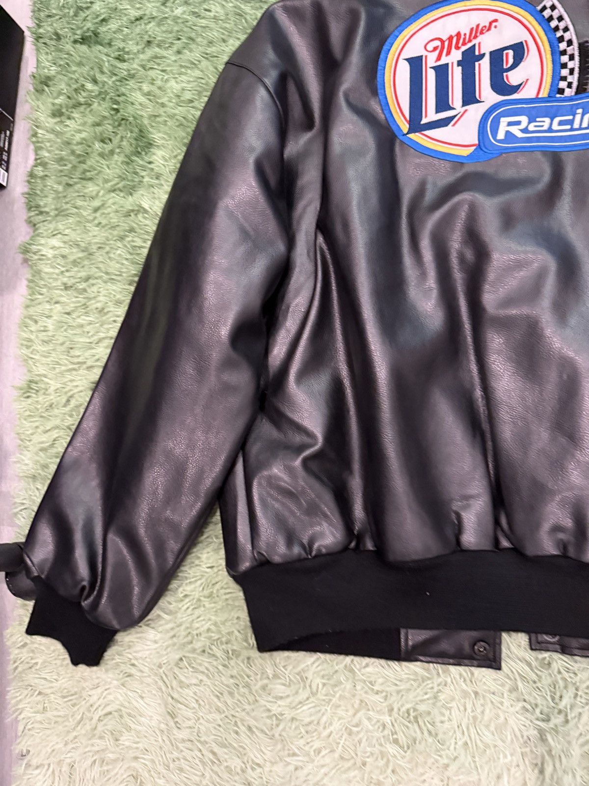 Designer × Vintage NASCAR leather bomber jacket Size US XL / EU 56 / 4 - 4 Thumbnail