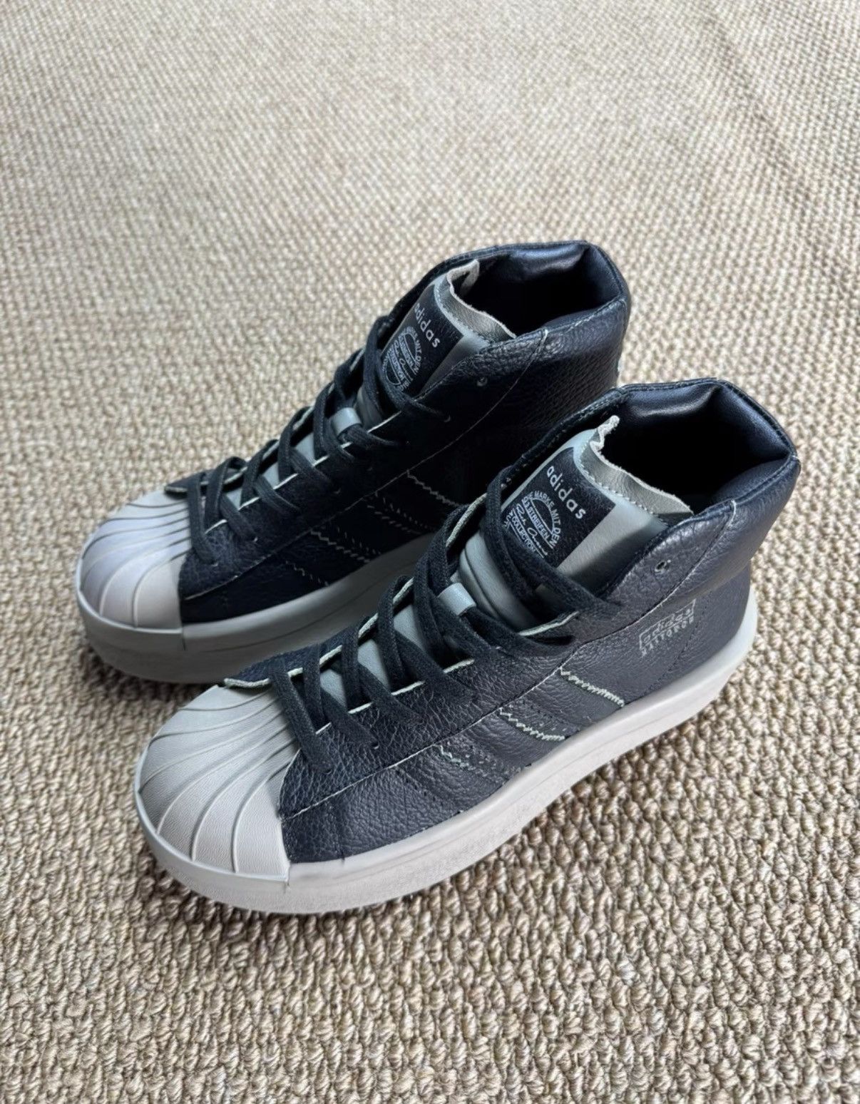 Adidas Adidas x Rick Owens Superstar High K37 Size US 8 / EU 41 - 6 Thumbnail