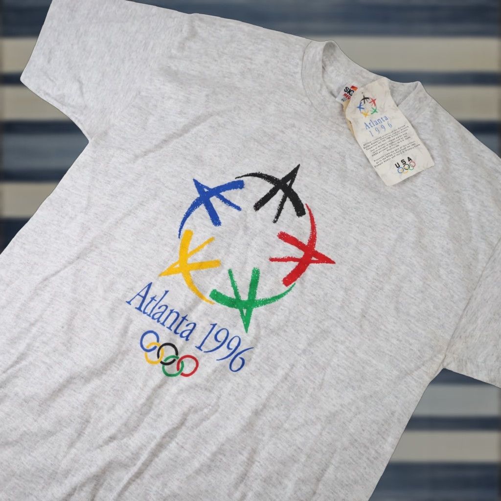 Vintage VINTAGE NWT 1996 Atlanta Olympics Graphic T Shirt Size US L / EU 52-54 / 3 - 1 Thumbnail