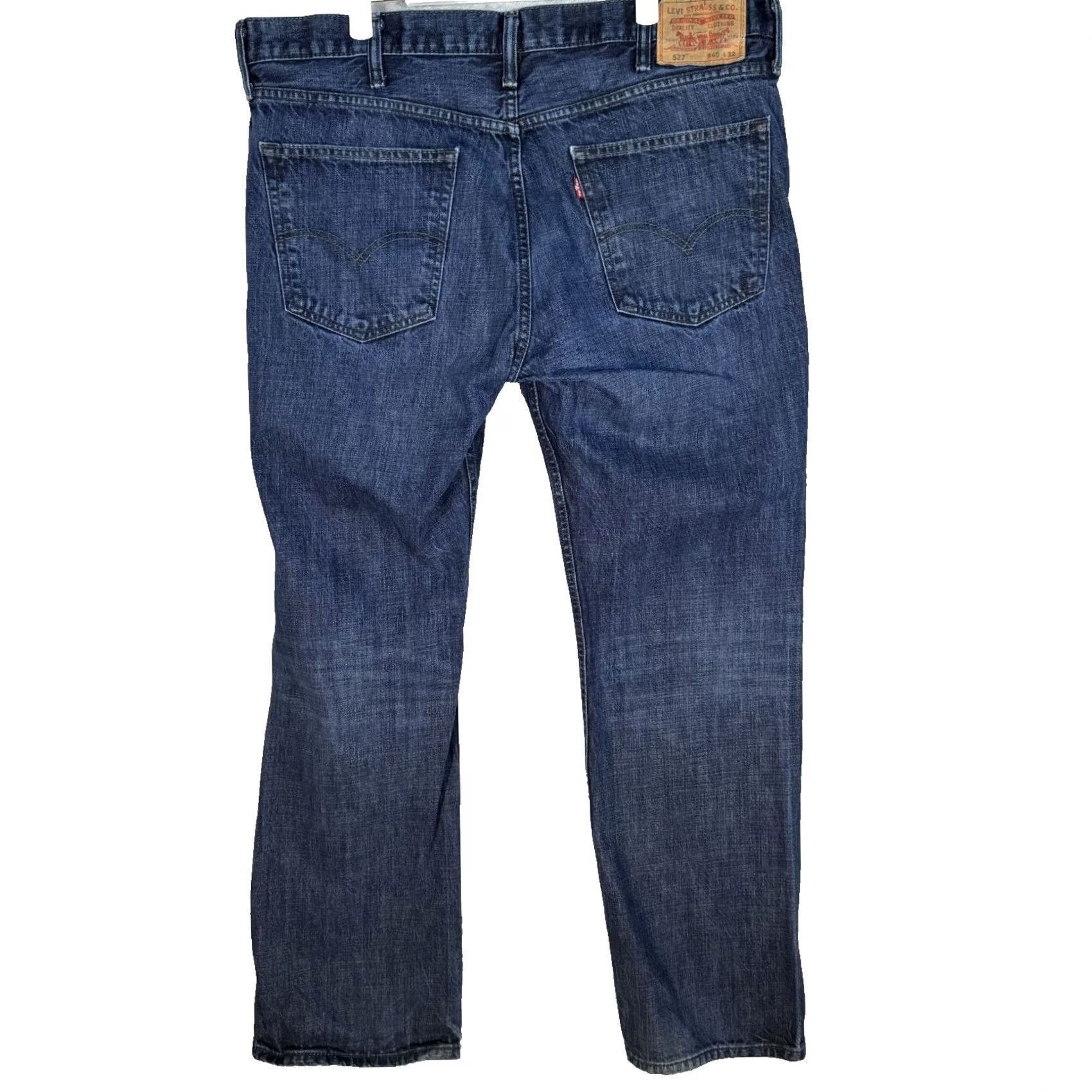 Levi's Levi's 527 Jeans Blue Denim Mid-Rise Bootcut 40 x 32 Men's Regular Slim Leather Logo Pocket Denim Jeans Size US 40 / EU 56 - 2 Thumbnail