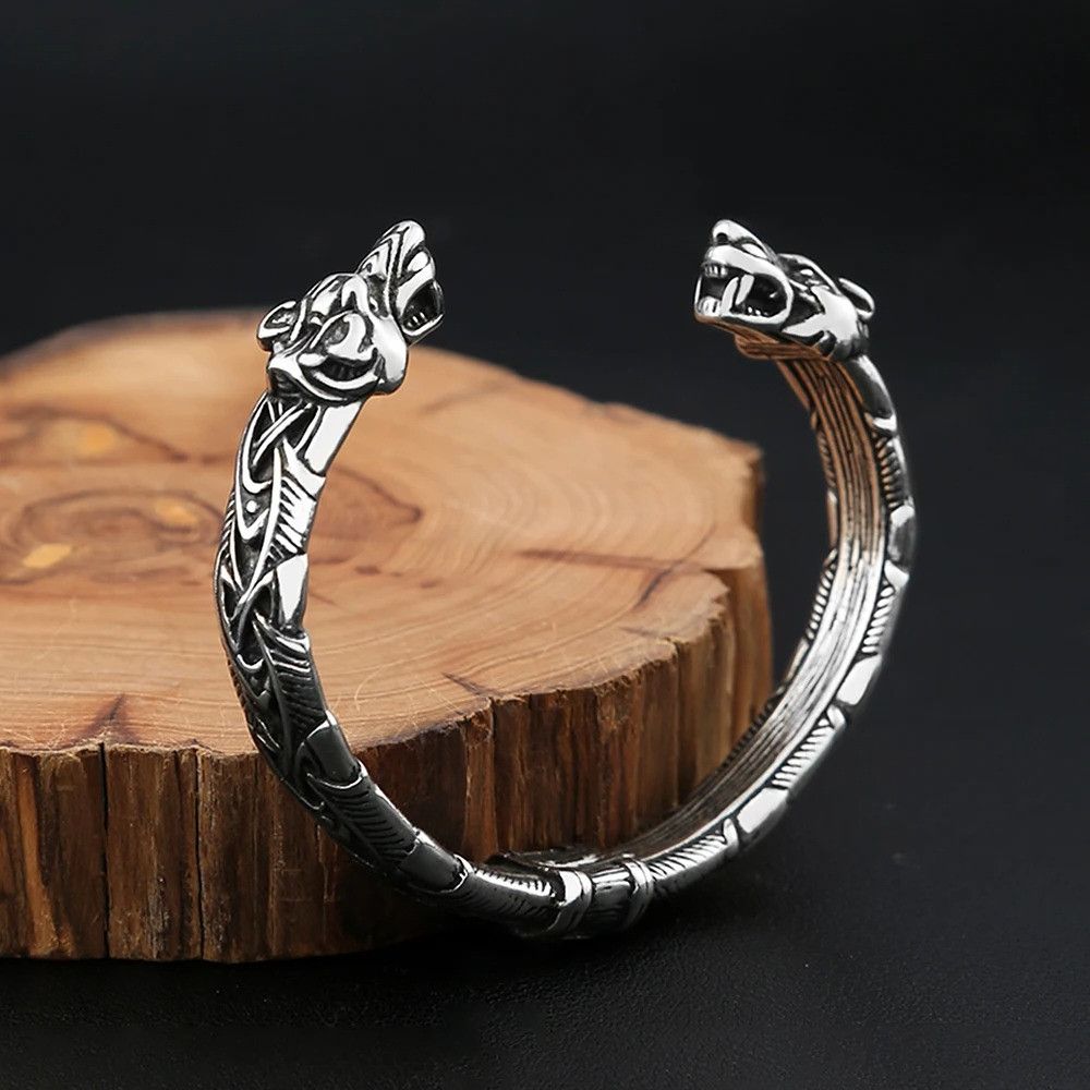 Other Classic Viking Double Tiger Head Bracelet Size ONE SIZE - 5 Thumbnail