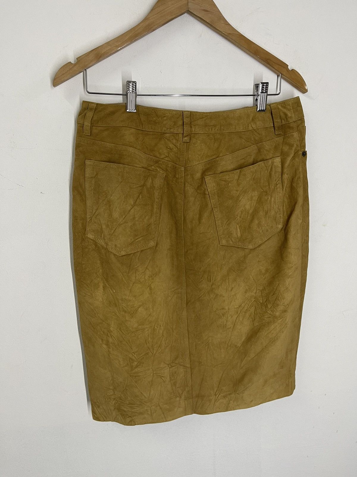 Polo Ralph Lauren × Ralph Lauren × Vintage VINTAGE RALPH LAUREN PRL SUEDE MIDI SKIRT Size 34" / US 12 / IT 48 - 4 Thumbnail