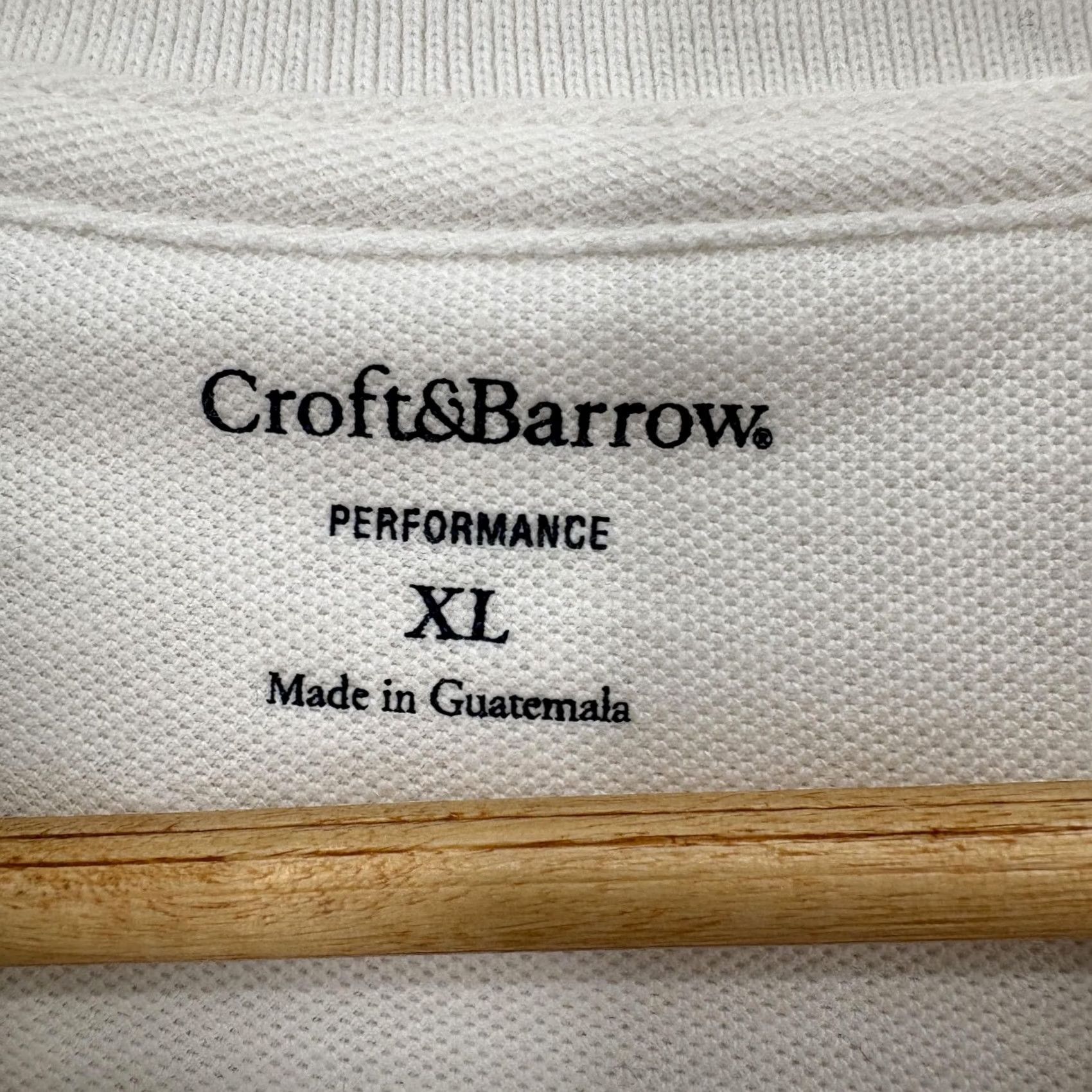 Croft & Barrow Croft & Barrow Polo Shirt Mens XL White Performance Pique Short Sleeve NWT Size US XL / EU 56 / 4 - 3 Thumbnail