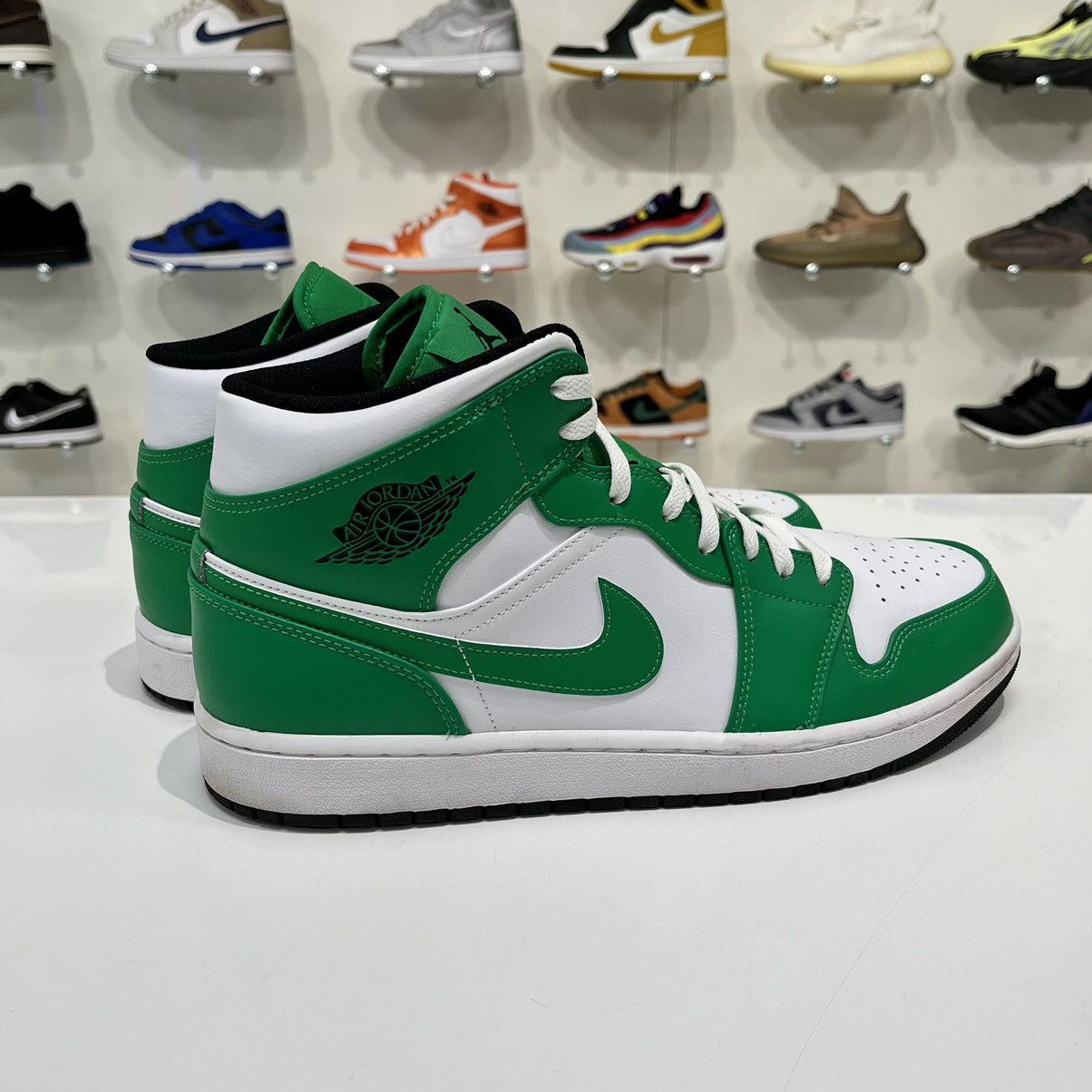 Nike Air Jordan 1 Mid Lucky Green Size US 12 / EU 45 - 6 Thumbnail