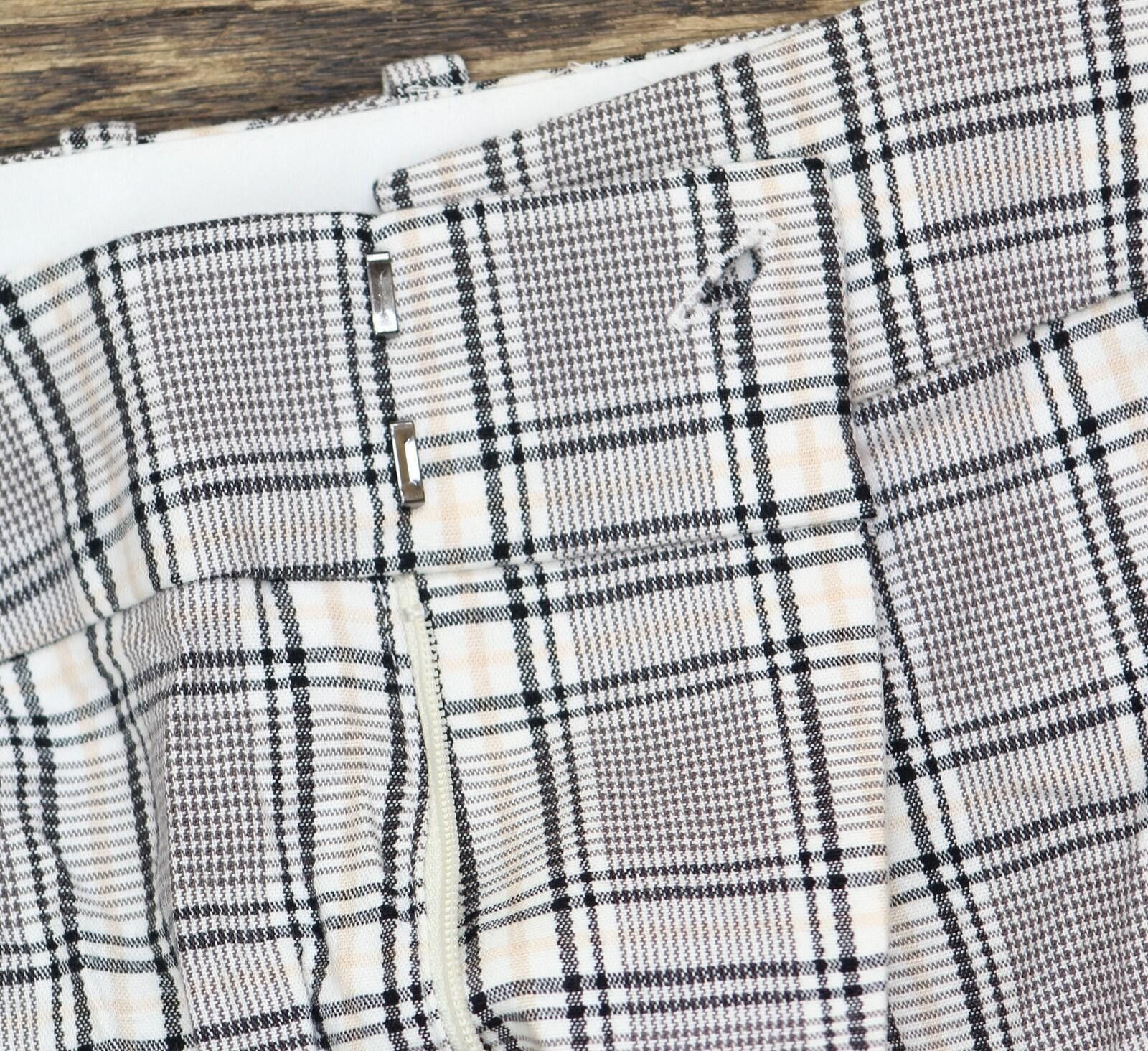 Other Nwt Ava & Viv Womens Pants 89557691 Cream Plaid Off White 26 Size 26" / US 2 / IT 38 - 5 Thumbnail