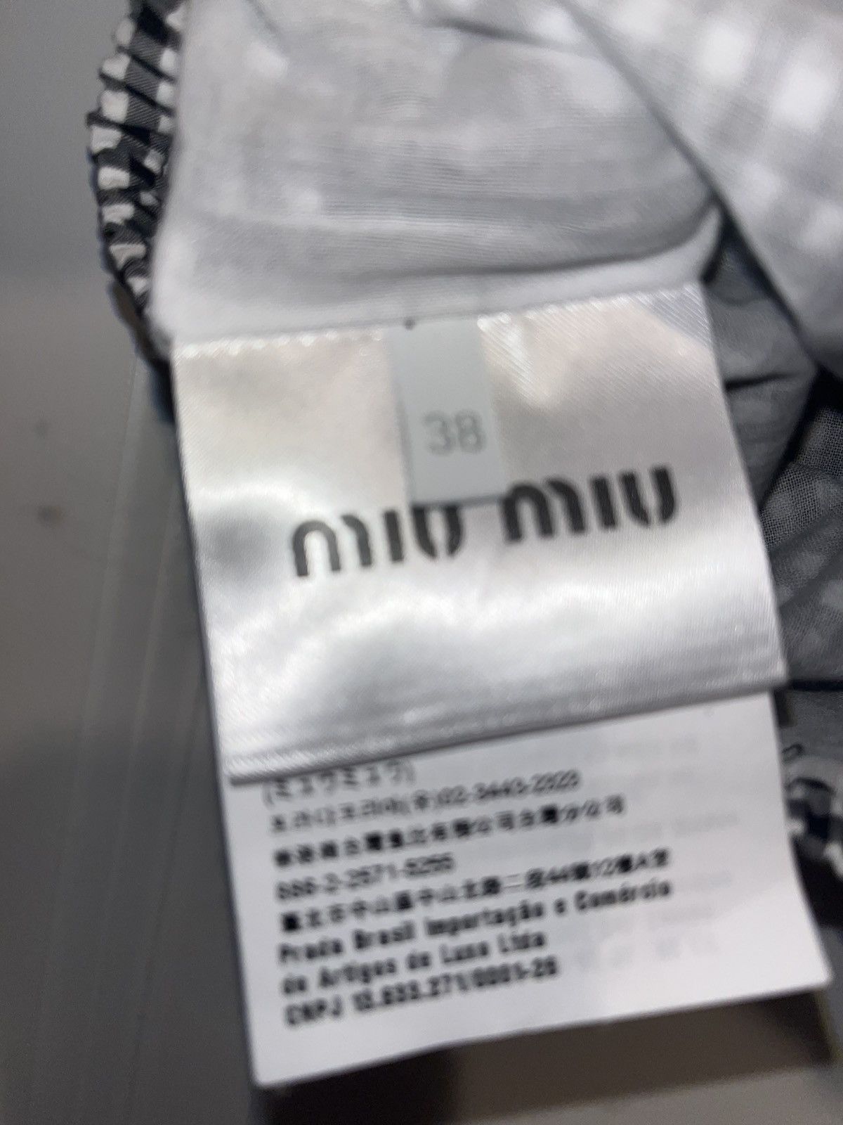 Miu Miu Miu miu Checkered Blouse Size XS / US 0-2 / IT 36-38 - 3 Thumbnail