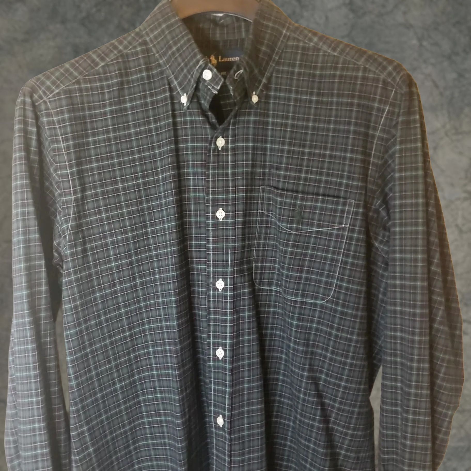 Ralph Lauren Ralph Lauren Mens M Green Plaid Button-Down Cotton Long Sleeve Shirt Classic Fit Size US M / EU 48-50 / 2 - 1 Thumbnail