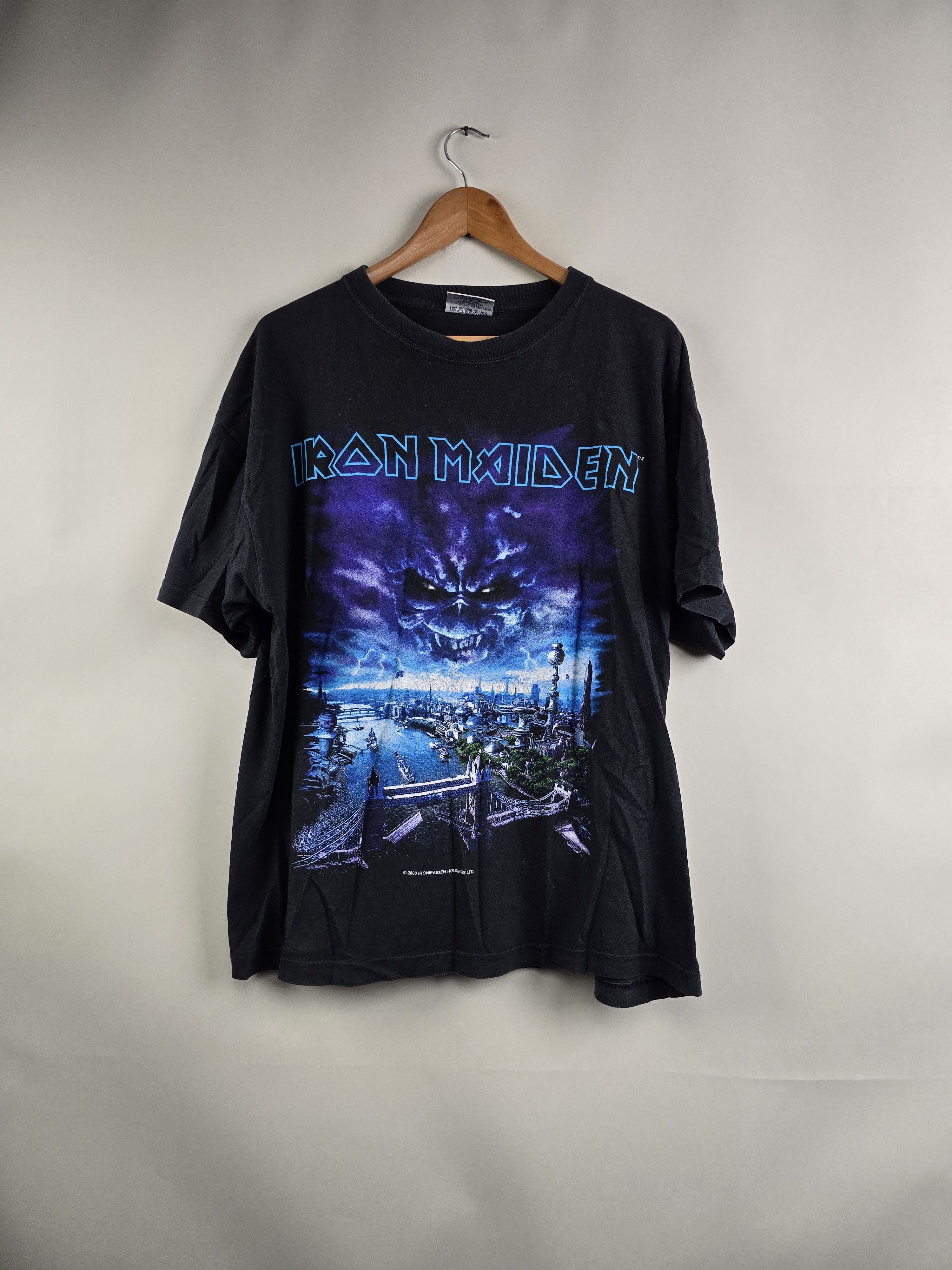 Band Tees × Iron Maiden × Vintage 2000 Iron Maiden Brave New World XL 24" 28" Size US XL / EU 56 / 4 - 1 Thumbnail
