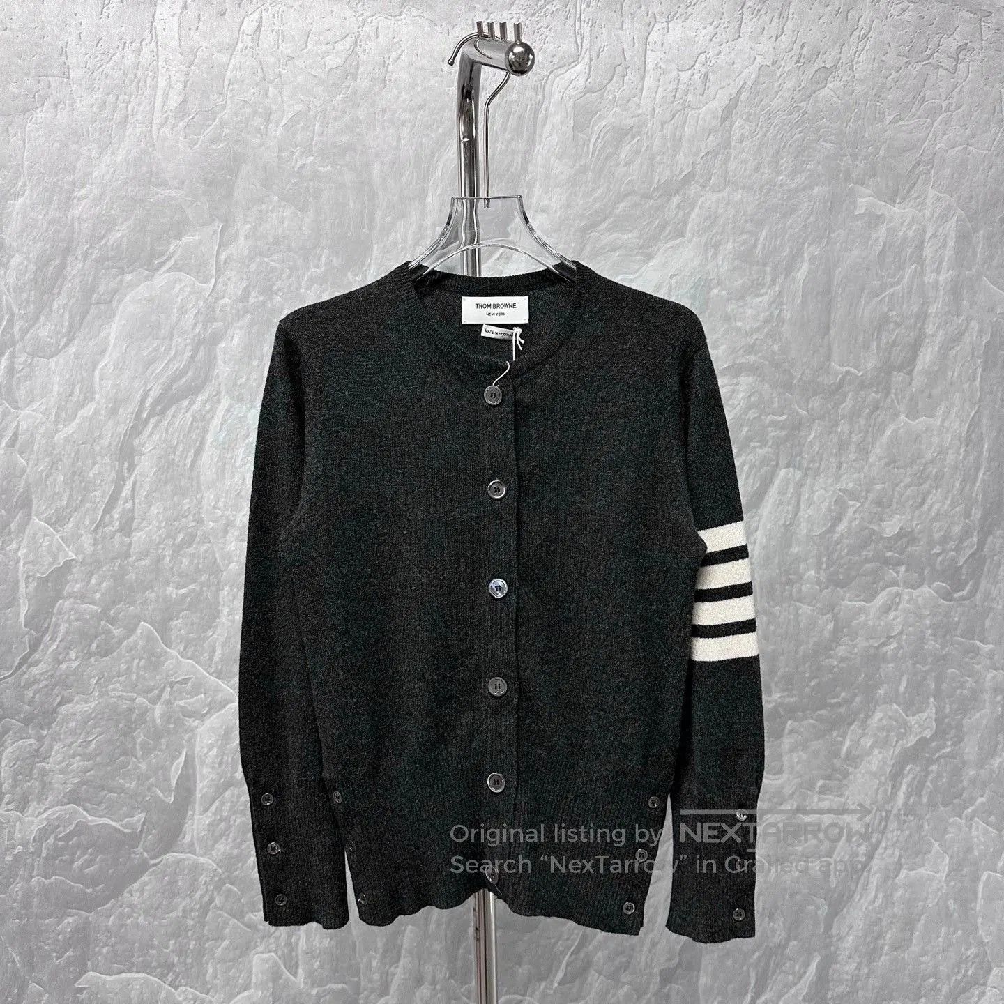 Thom Browne Thom Browne Striped Cashmere Cardigan 42. Size US XS / EU 42 / 0 - 1 Thumbnail