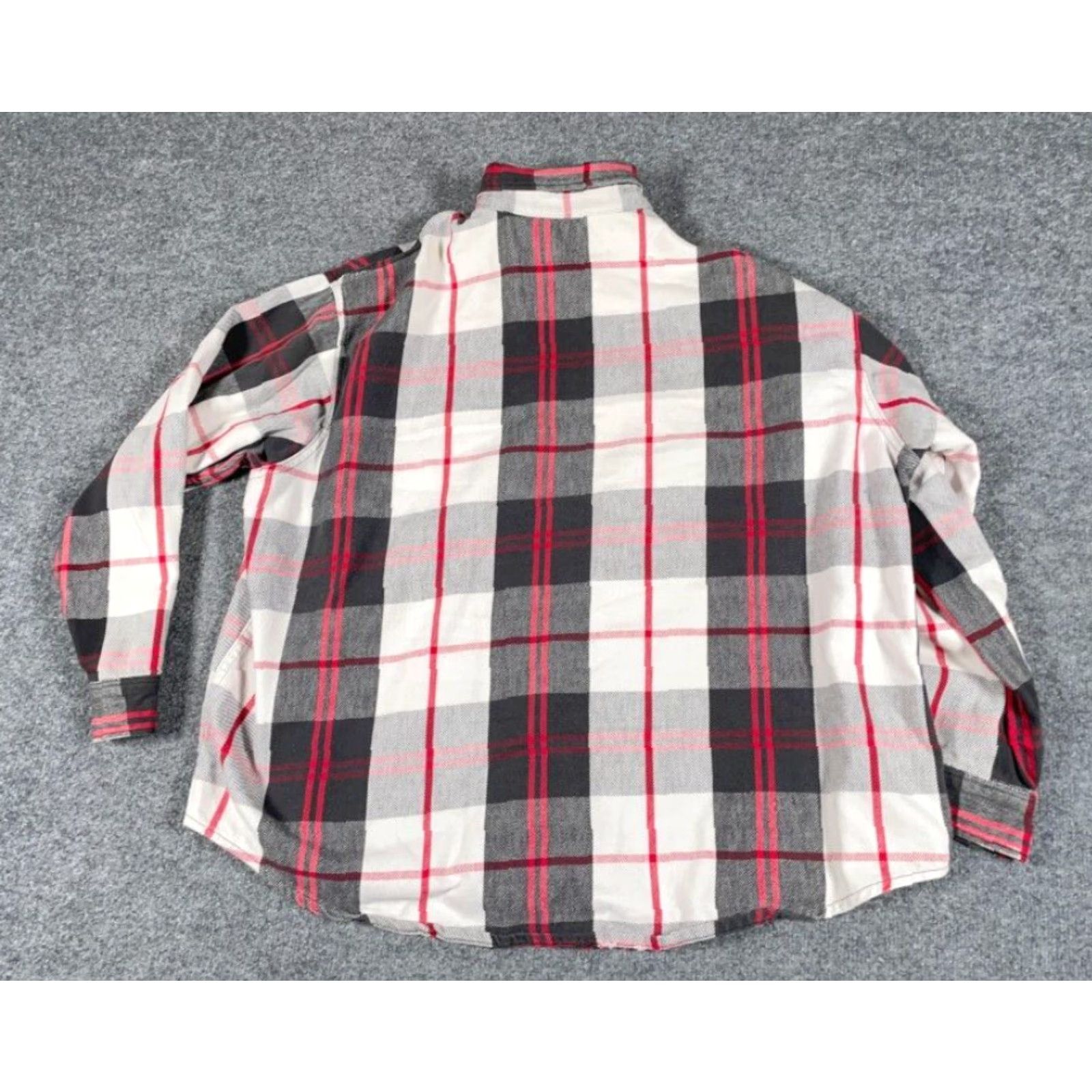Vintage VINTAGE St. John's Bay Heavyweight Flannel Shirt Adult 2XL Long Sleeve Collared Casual Workwear Gray Red Black Plaid 90s Grunge Mens Size US XXL / EU 58 / 5 - 2 Thumbnail