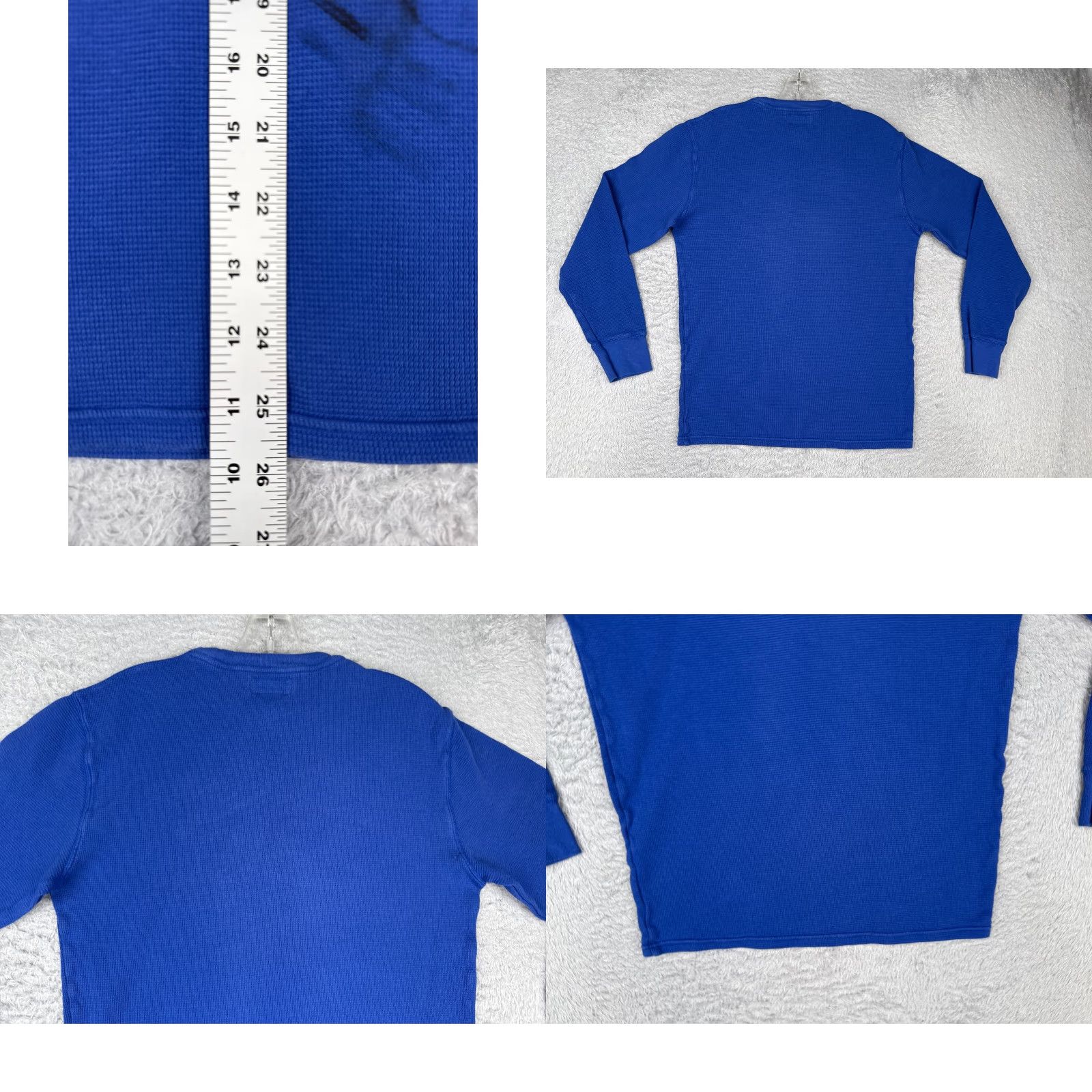 Polo Ralph Lauren Polo Ralph Lauren Shirt Men Medium Blue Waffle Knit Thermal 100% Cotton READ Size US M / EU 48-50 / 2 - 9 Thumbnail