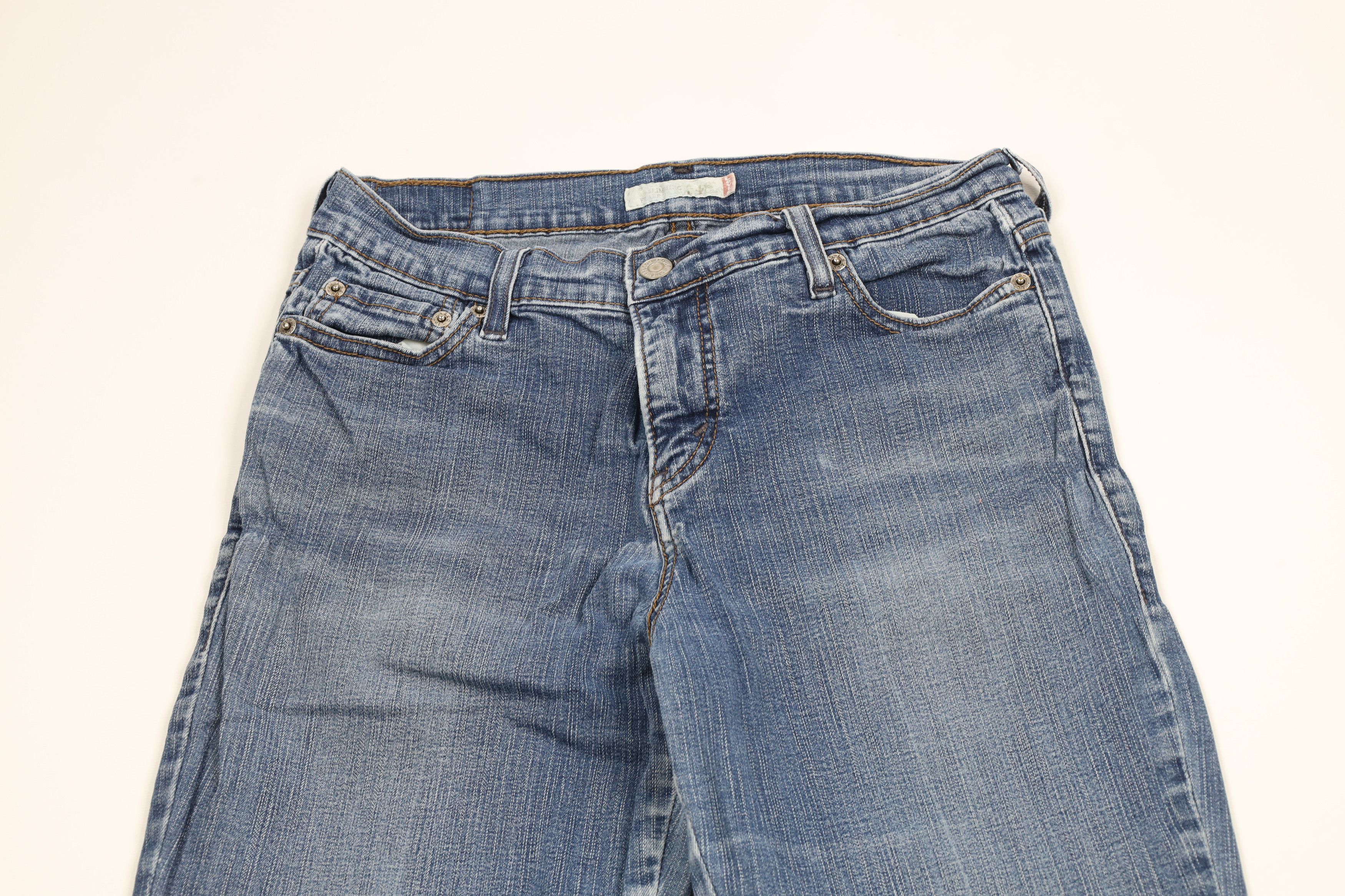 Levi's × Vintage Vintage Y2K Levis Flared Wide Leg Denim Jeans Babydoll Size 30" / US 8 / IT 44 - 2 Thumbnail