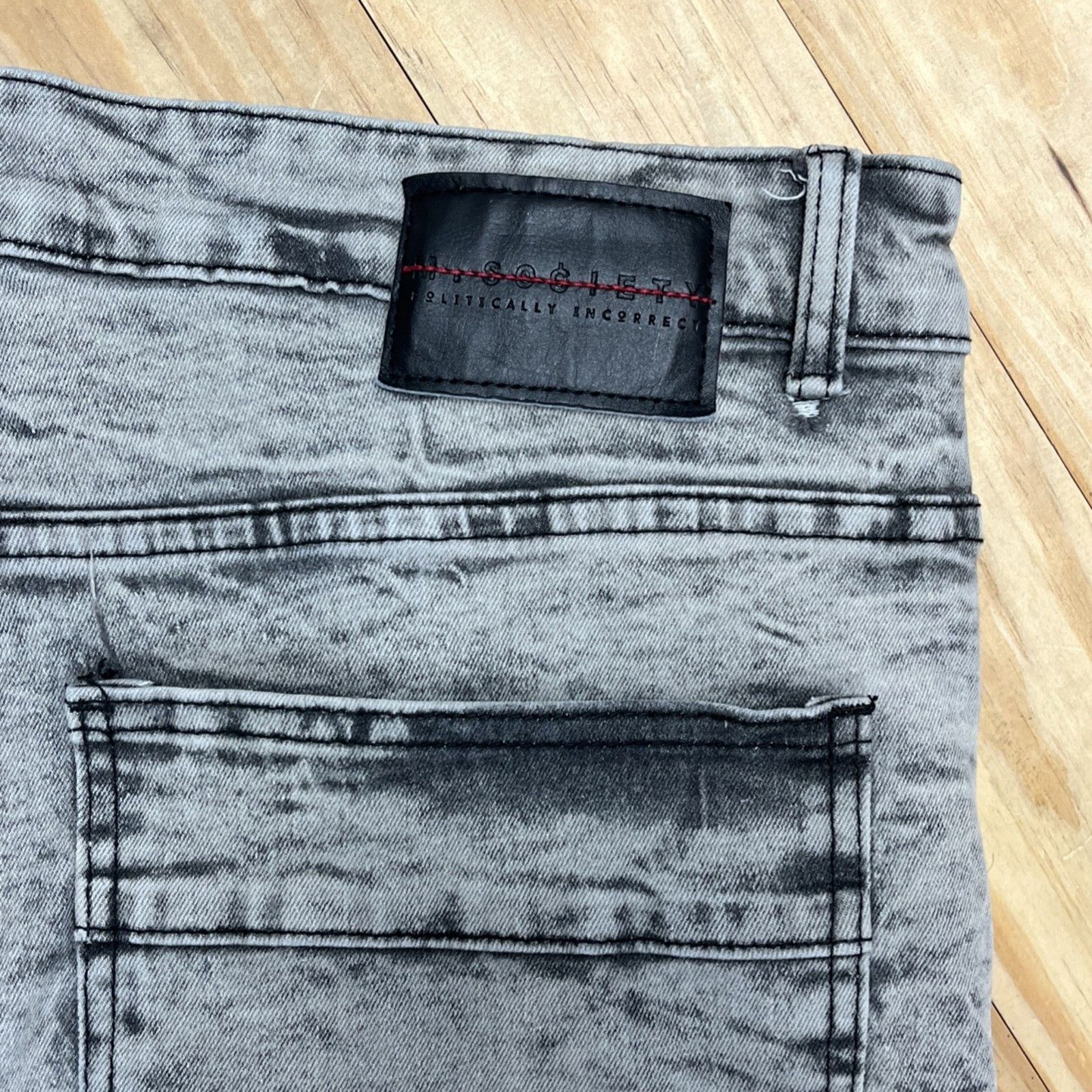 Other M. Society Politically Incorrect Gray Moto Jeans 38x32 Size 38" / US 16 / IT 52 - 4 Thumbnail