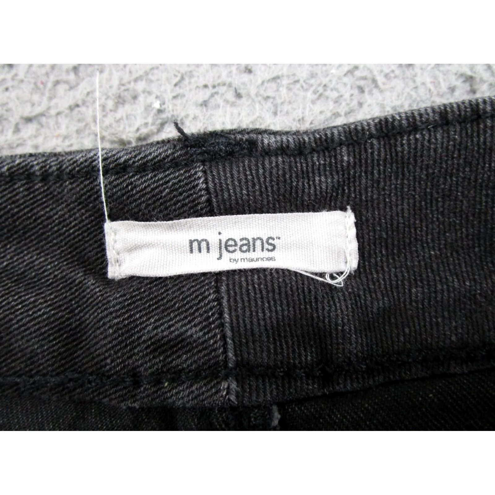 Vintage Maurices M Jeans Womens High Rise Button Fly Stretch Denim Jeans Black Size M Skinny Jean Regular Pocket 5-Pocket Size 32" / US 10 / IT 46 - 3 Thumbnail