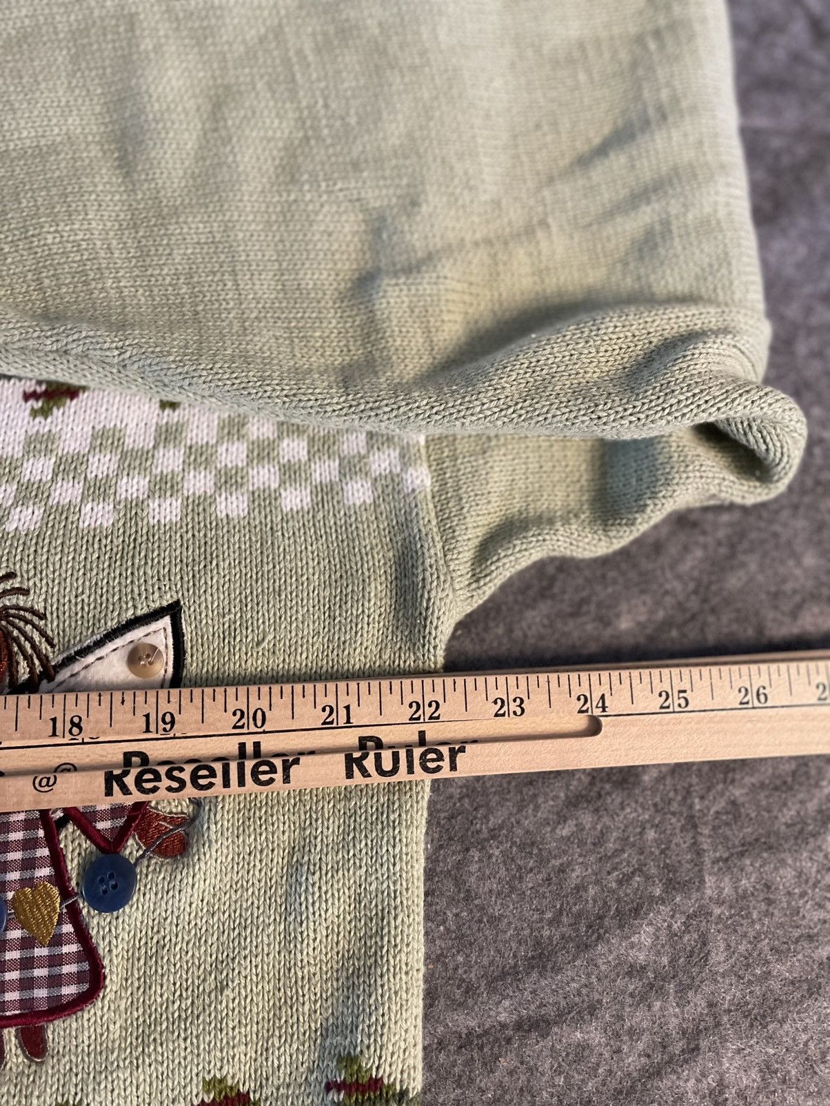 Quacker Factory Quacker Factory Cardigan Sweater L Green Embroidered Size L / US 10 / IT 46 - 5 Thumbnail