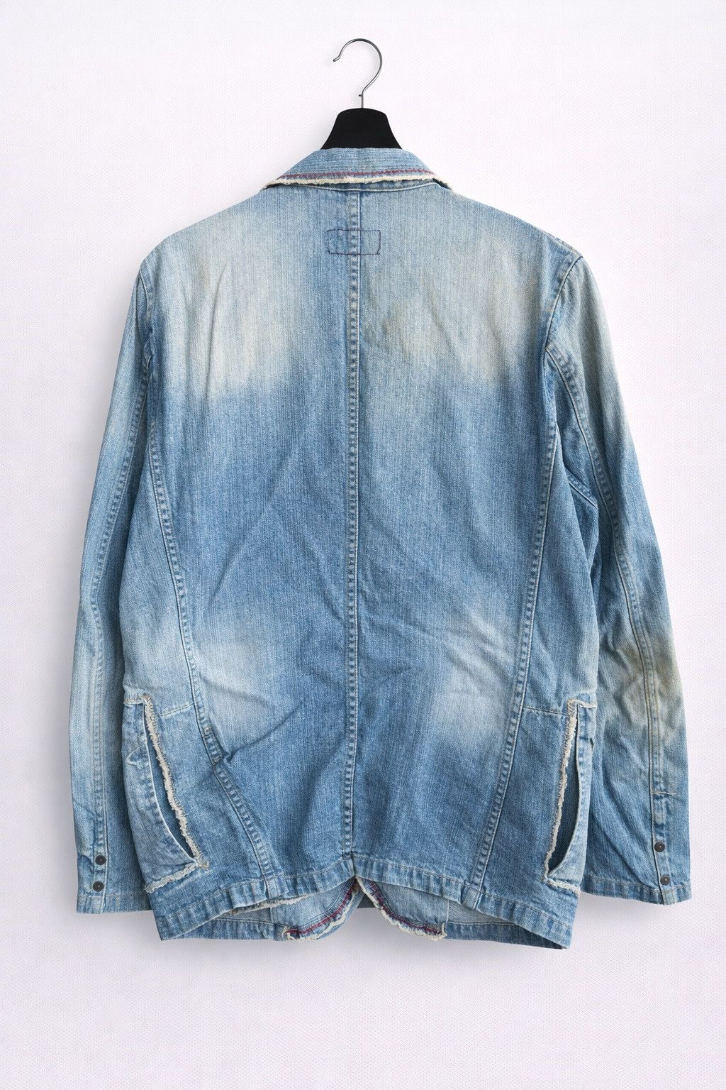 Japanese Brand Point Loma Vintage Denim Blazer Jacket | Distressed Washed Size US M / EU 48-50 / 2 - 2 Thumbnail