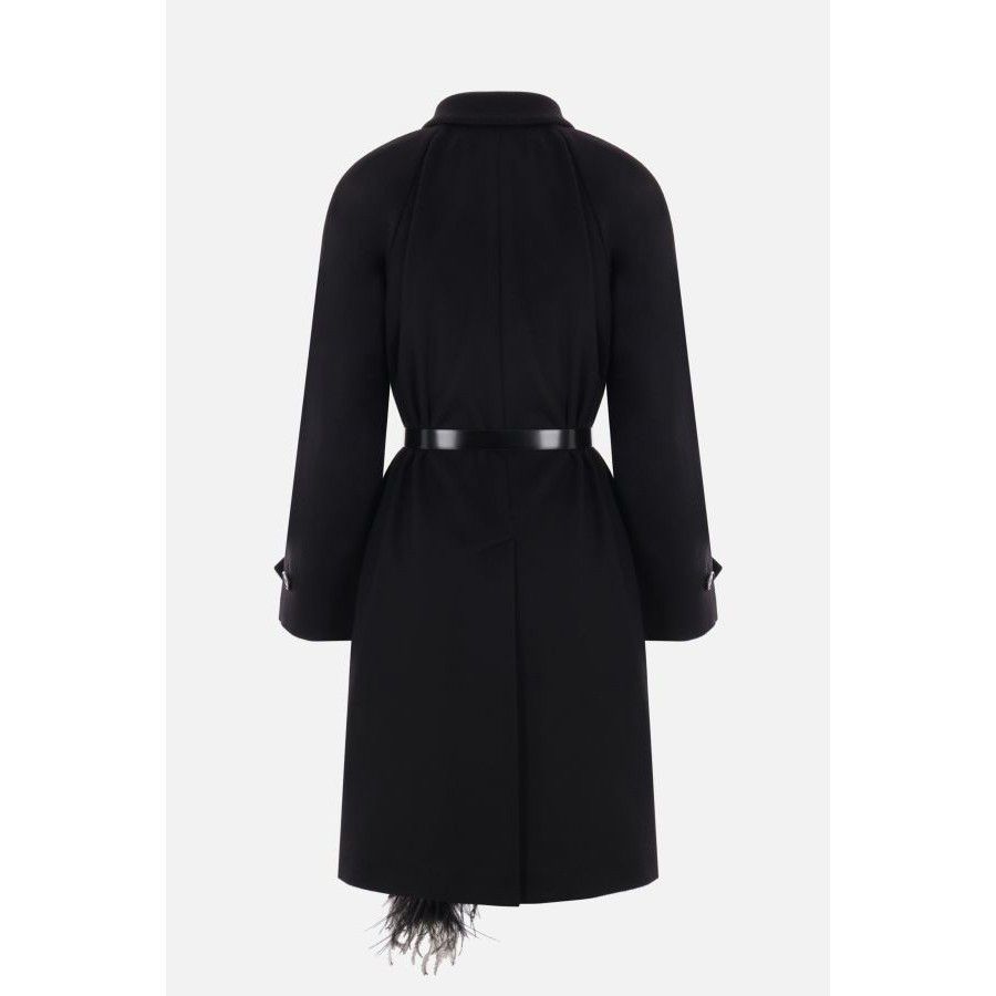 Prada PRADA Black Cashmere Single-Breasted Coat New & Authentic (W Size M / US 6-8 / IT 42-44 - 2 Thumbnail