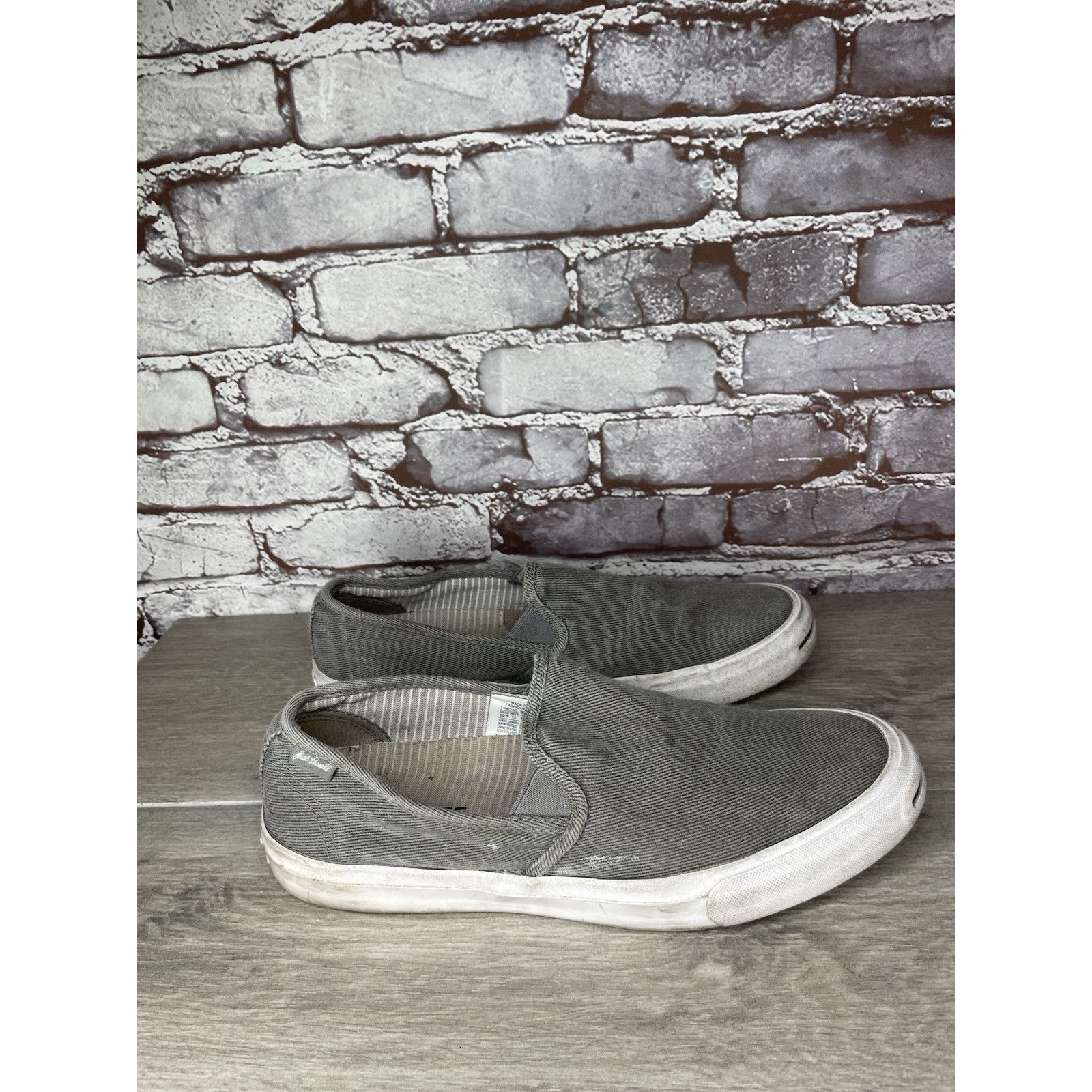 Converse Converse Jack Purcell Gray Canvas Casual Slip On Shoes Men’s Size US 10.5 / EU 43-44 - 18 Thumbnail