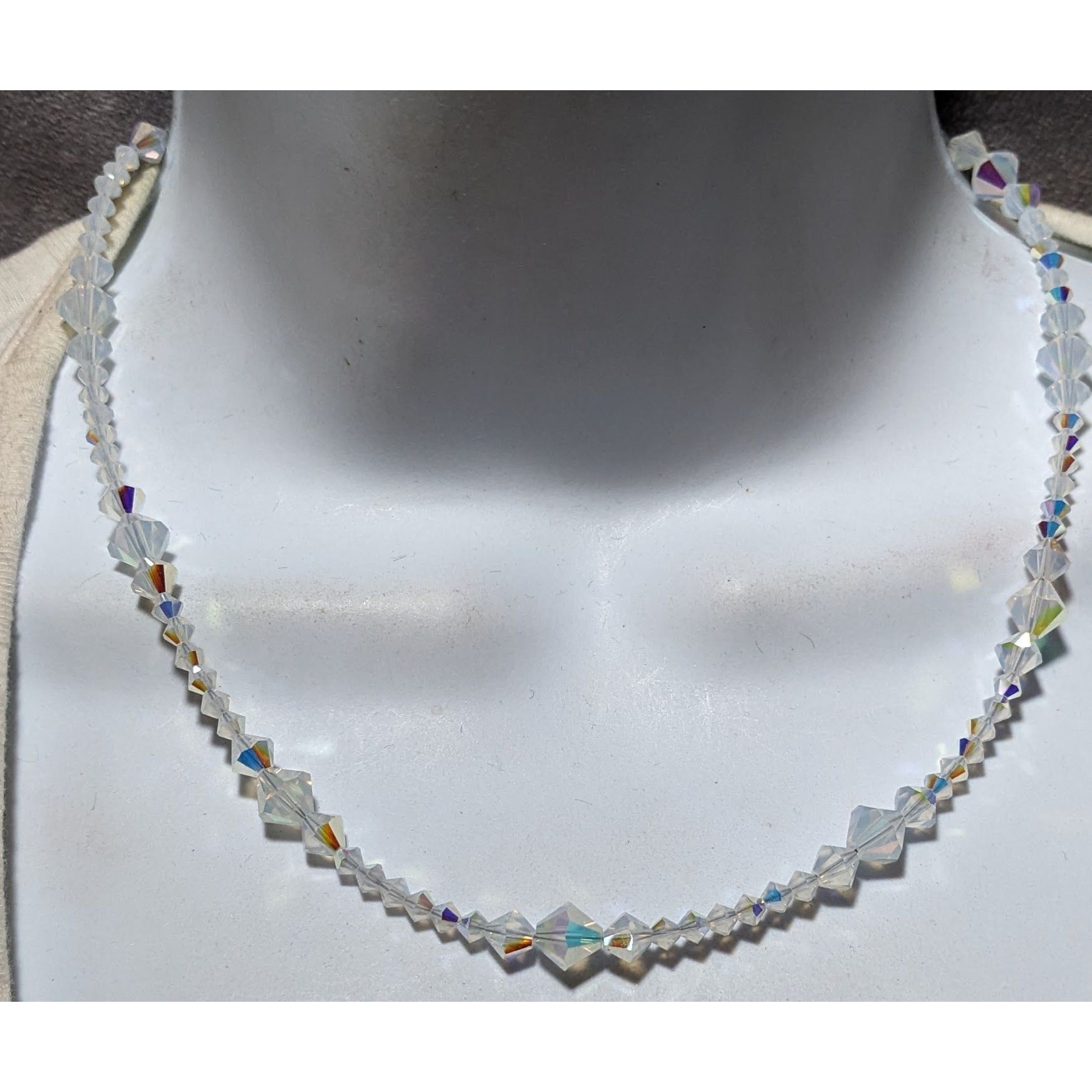 Other Whimsical Sterling Aurora Borealis Glass Necklace Size ONE SIZE - 6 Thumbnail