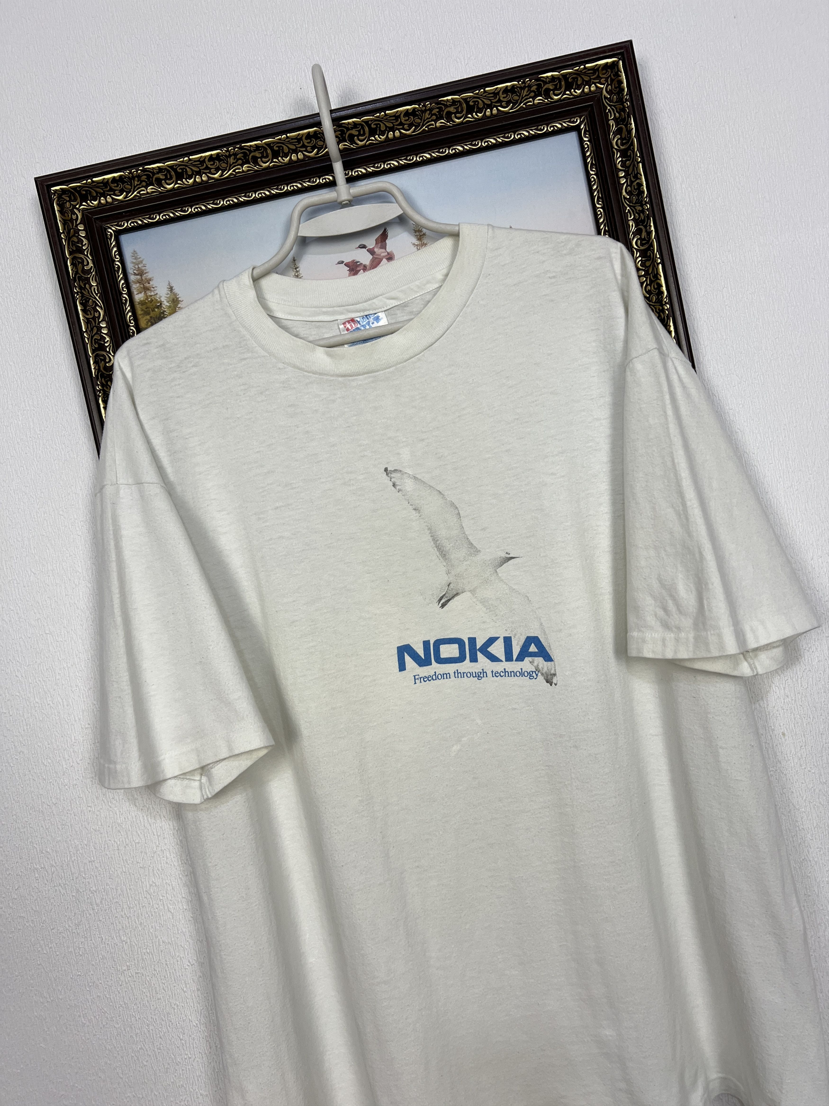 Vintage Vintage 90’s Nokia Connect Shirt Freedom Throught Technology Size US XL / EU 56 / 4 - 4 Thumbnail
