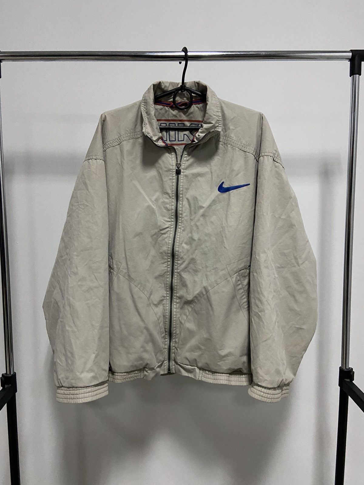 Nike × Vintage Nike Jacket Nylon Vintage swoosh Logo Zip Size US L / EU 52-54 / 3 - 1 Thumbnail