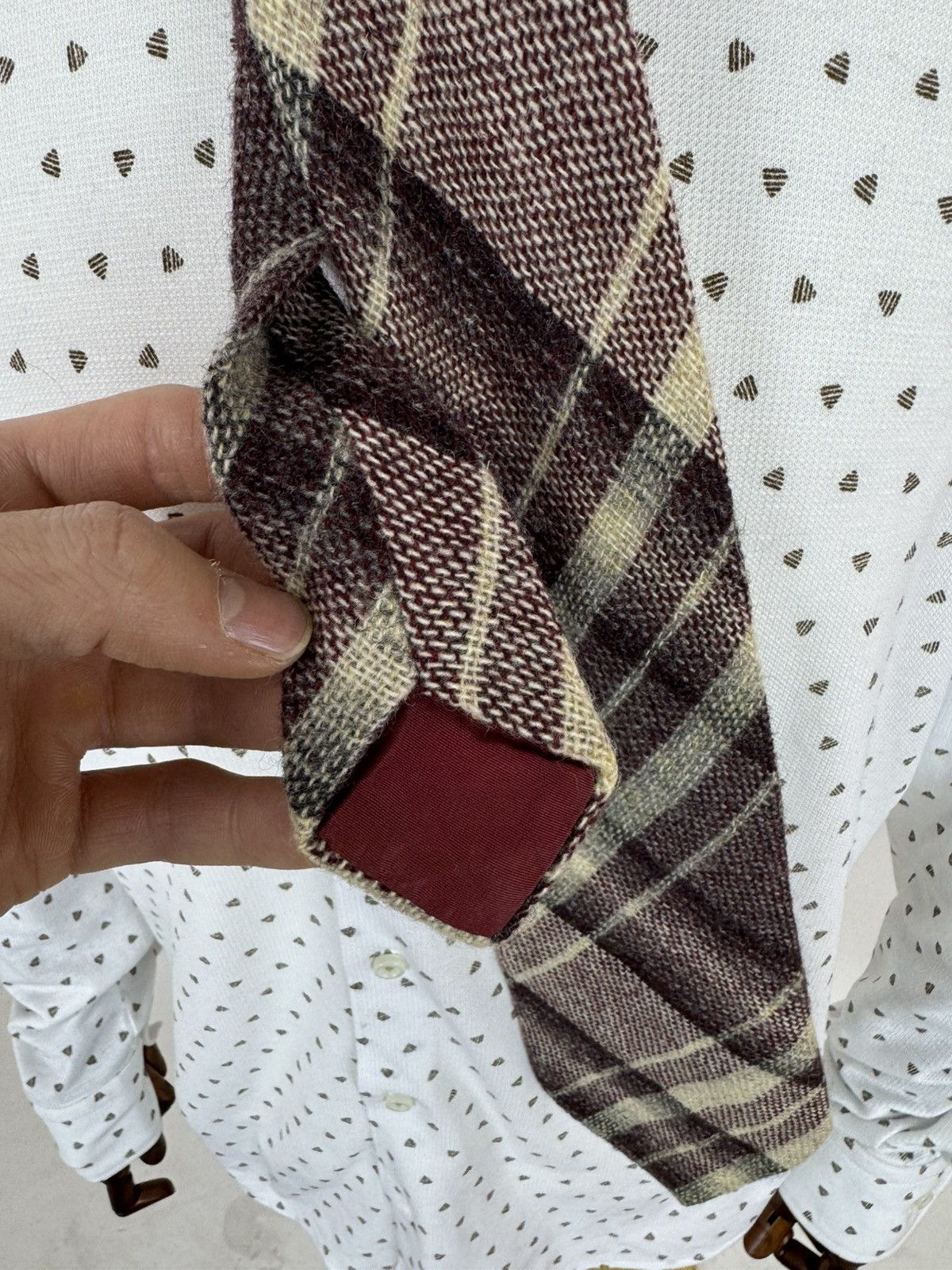 Saint Michael St. Michael Vintage wool plaid ties checkered tie knitted Size ONE SIZE - 6 Thumbnail