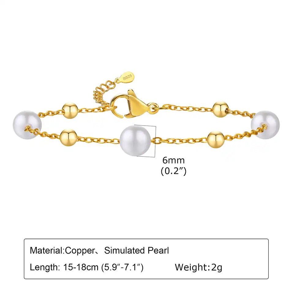 Other Graceful Simulated Pearl Bracelet Size ONE SIZE - 2 Thumbnail