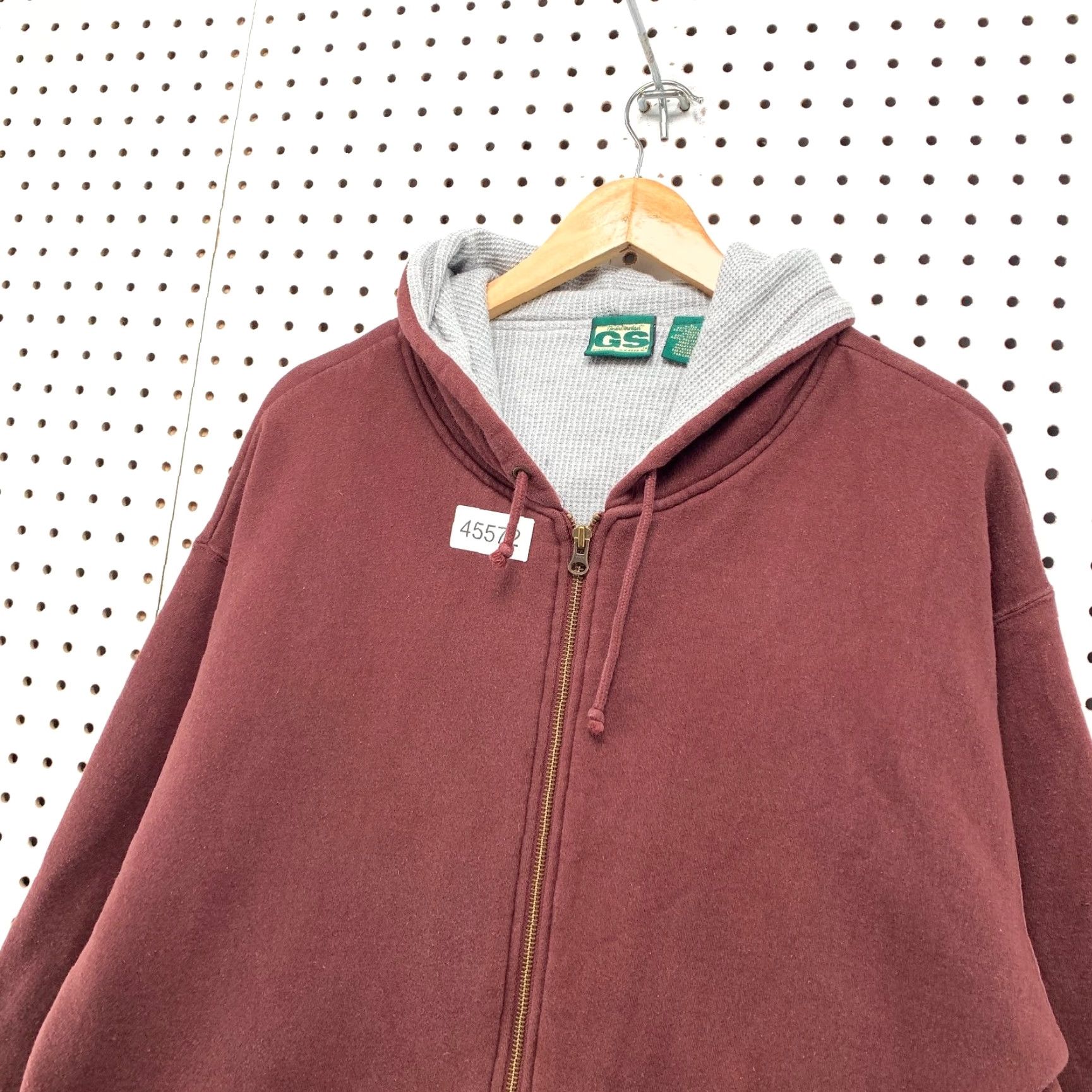 Vintage VINTAGE Gander Mountain Hoodie Mens Large Gray Maroon Thermal Lined Hooded Size US L / EU 52-54 / 3 - 4 Thumbnail