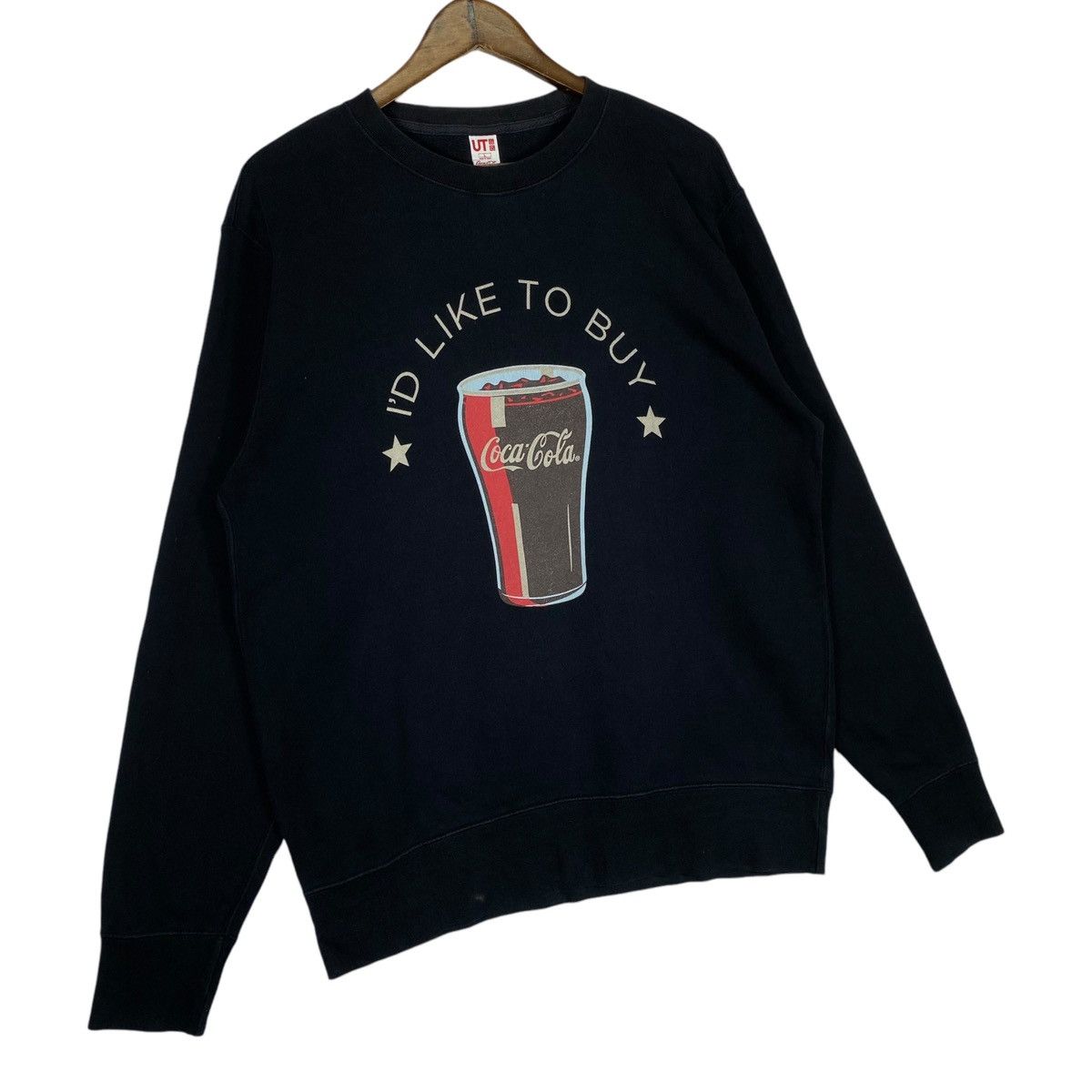 Coca Cola × Vintage Vintage I’d Like To Buy Coca Cola Crewneck Sweatshirt Black Size US M / EU 48-50 / 2 - 3 Thumbnail