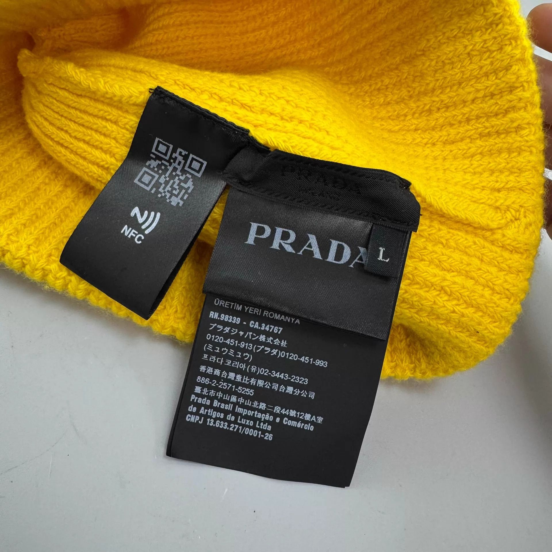 Polo Ralph Lauren Prada triangle logo beanie L New Size ONE SIZE - 5 Thumbnail
