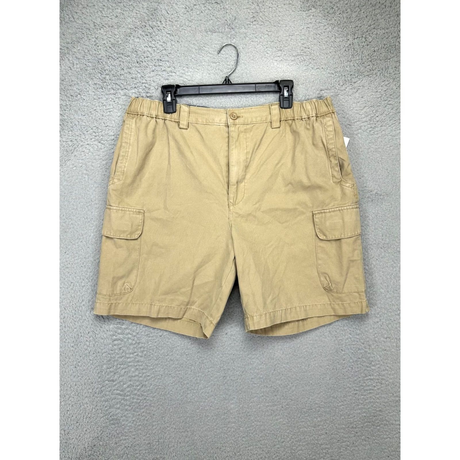 Izod Izod Saltwater Shorts Mens Large Tan Beach Cargo Chinos Elastic Waist Pocket NEW Size US 33 - 3 Thumbnail