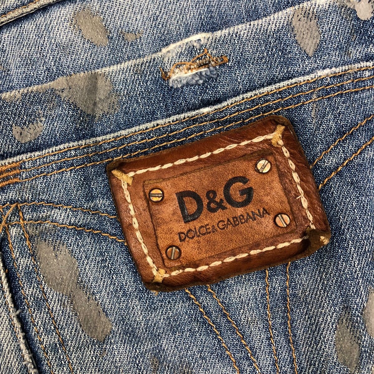 Dolce & Gabbana 📌Vintage Distressed Denim Jeans D&G Made in Italy Size US 34 / EU 50 - 14 Thumbnail