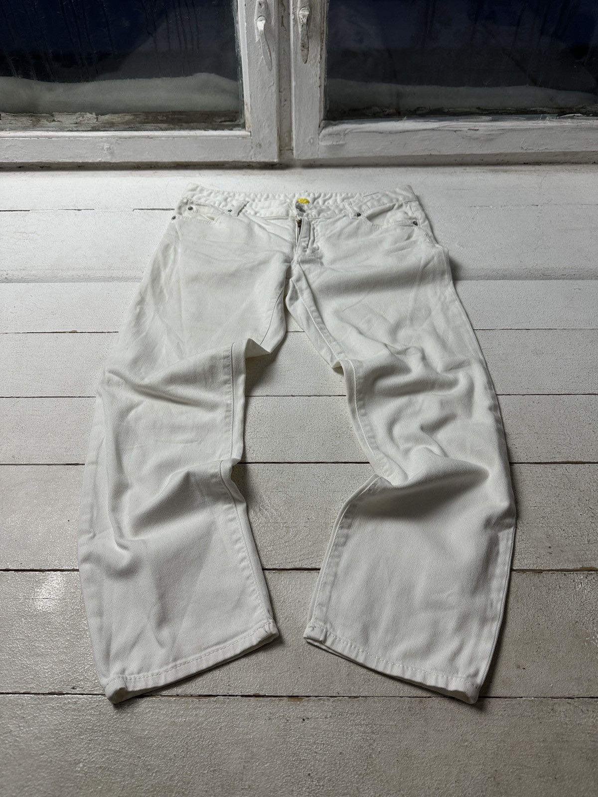 Dsquared2 🚨PUNK DSQUARED2 OPIUM SKINNY white WOMENS JEANS Y2k BIKER Size 30" / US 8 / IT 44 - 1 Thumbnail