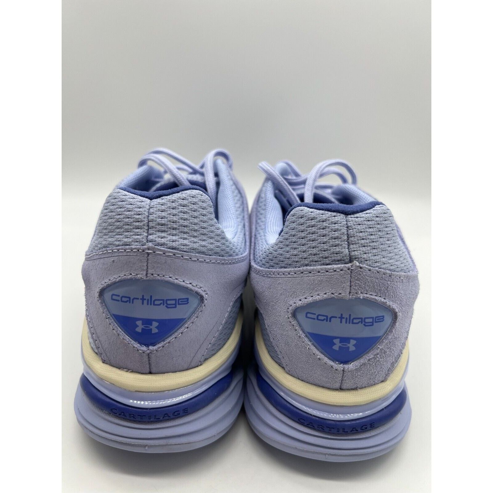 Under Armour HOVR Apparition Celeste Ivory Dune Size M11/W12.5 Under Armour HOVR Apparition Running Shoes Metallic Silver  main image 4