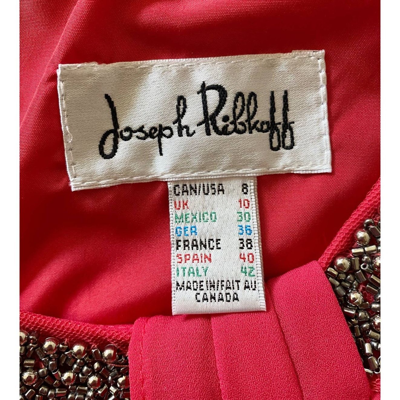 Vintage Joseph Ribkoff Jeweled Neckline Sleeveless Dress 8 Size M / US 6-8 / IT 42-44 - 8 Thumbnail