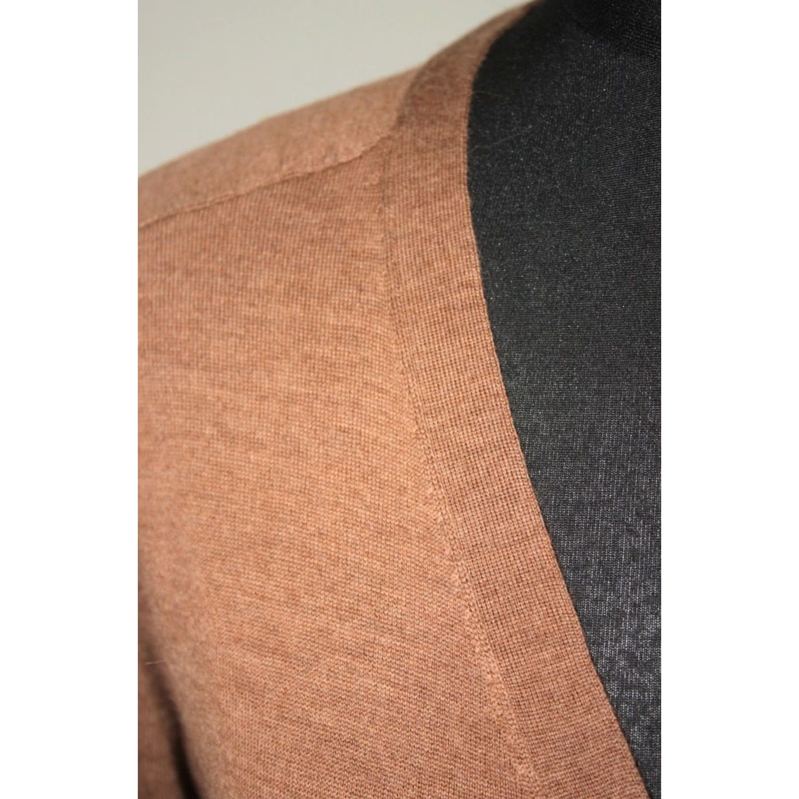 Tiger of Sweden Tiger of Sweden Cardigan Wool Brown Womens Jumper M V-Neck XS not used Size M / US 6-8 / IT 42-44 - 3 Thumbnail