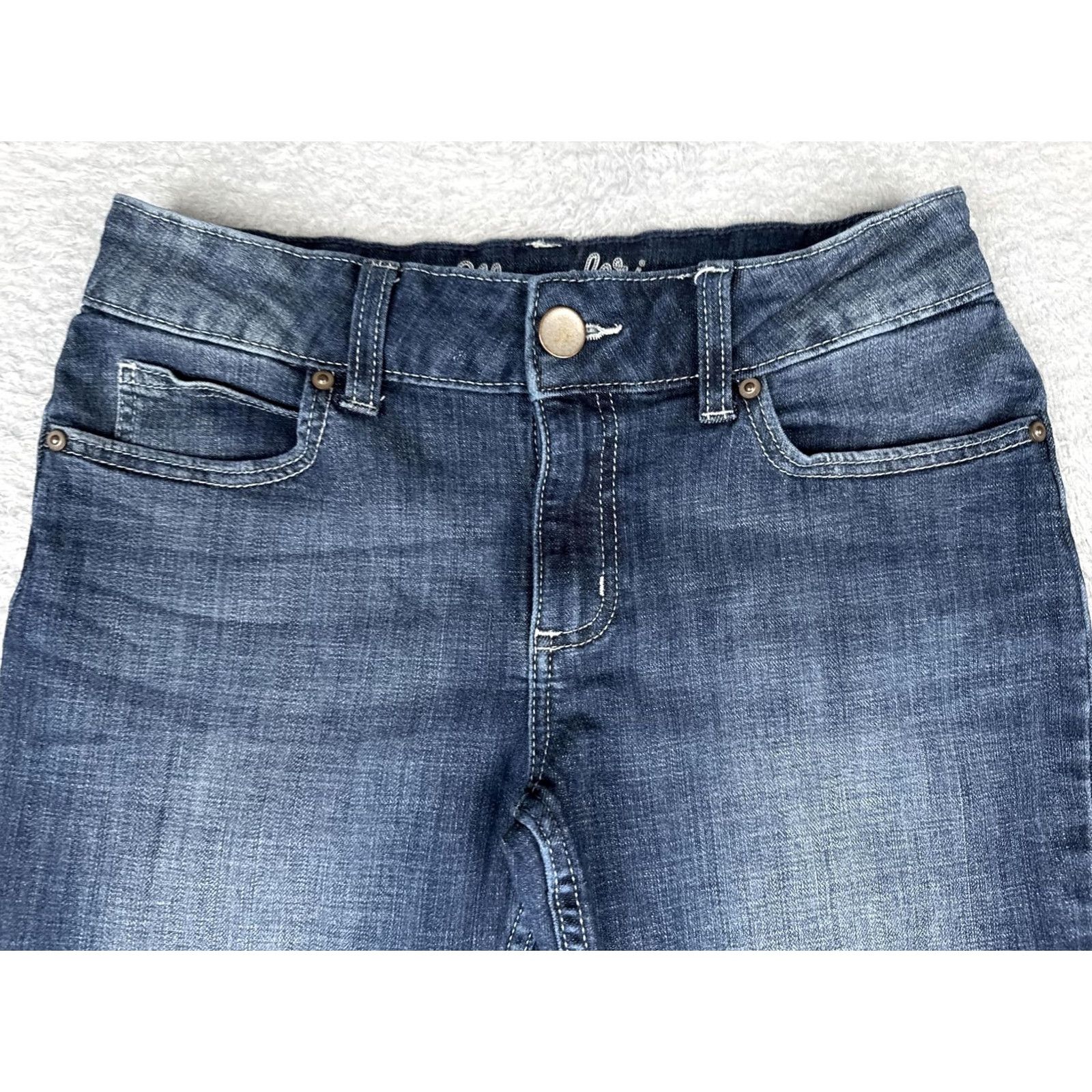 Wrangler Wrangler Jeans Bootcut Juniors 7X30 Blue Medium Wash Low Rise Stretch 28x28 Regular Women Retro Cowboy 5-Pocket Embroidered Denim Pants Size 28" / US 6 / IT 42 - 4 Thumbnail
