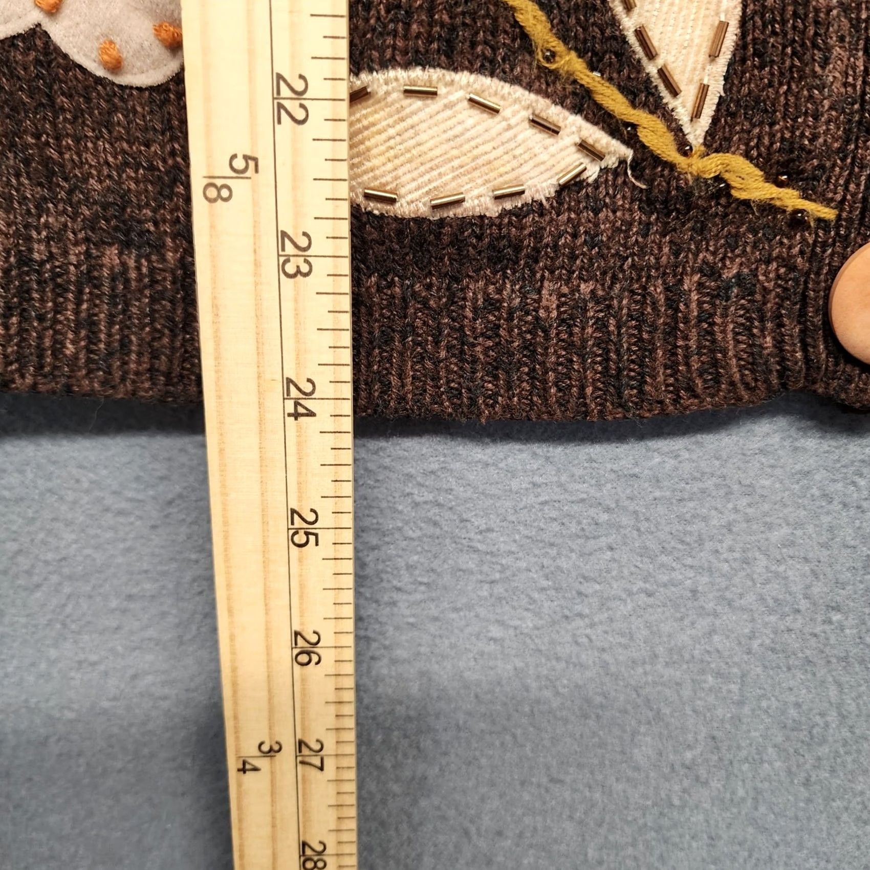 Vintage VINTAGE Cardigan Sweater Womens Small Brown Floral Granny Cottage Size S / US 4 / IT 40 - 6 Thumbnail
